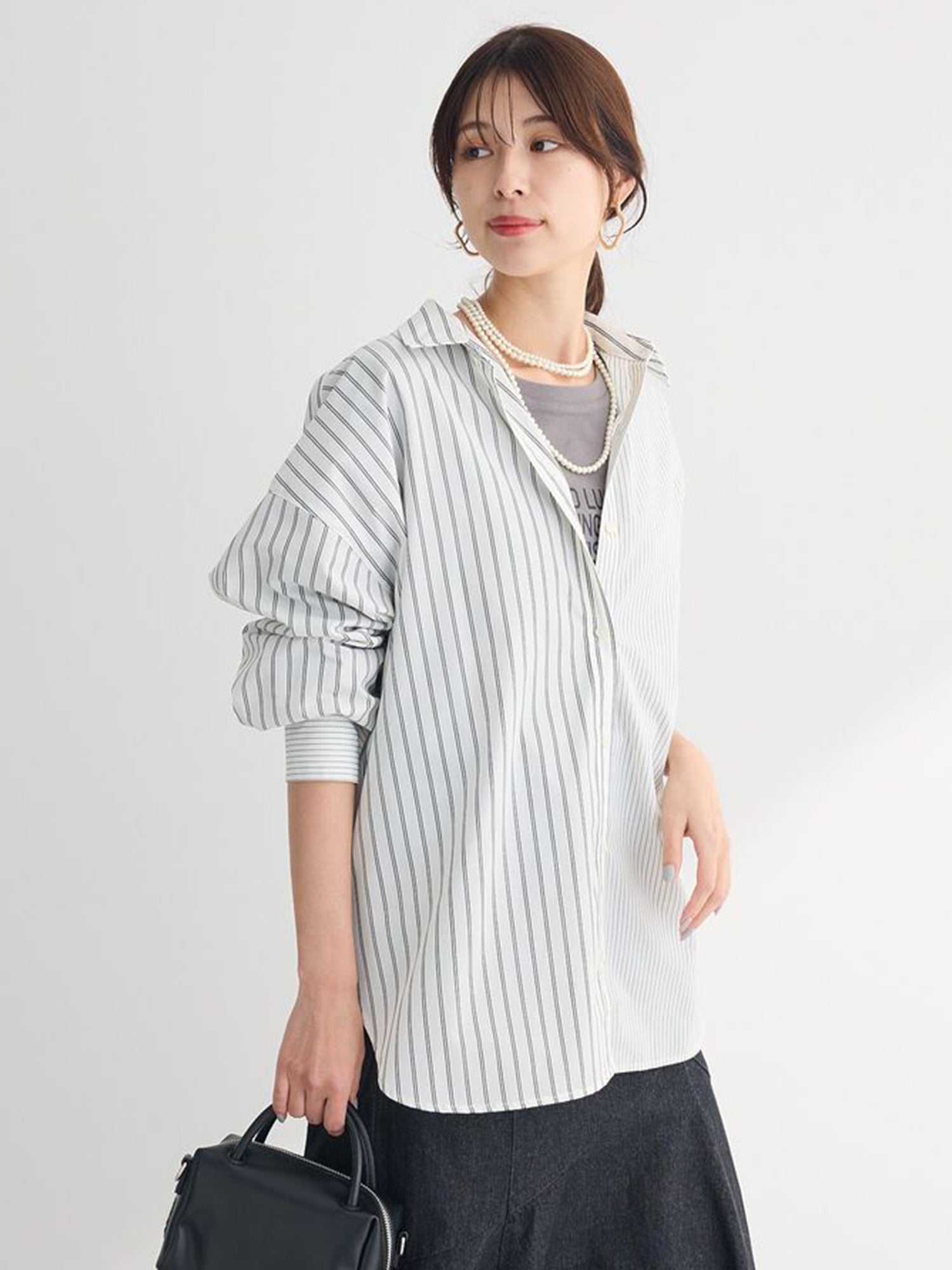 Ukiha Easy-care Striped Shirt