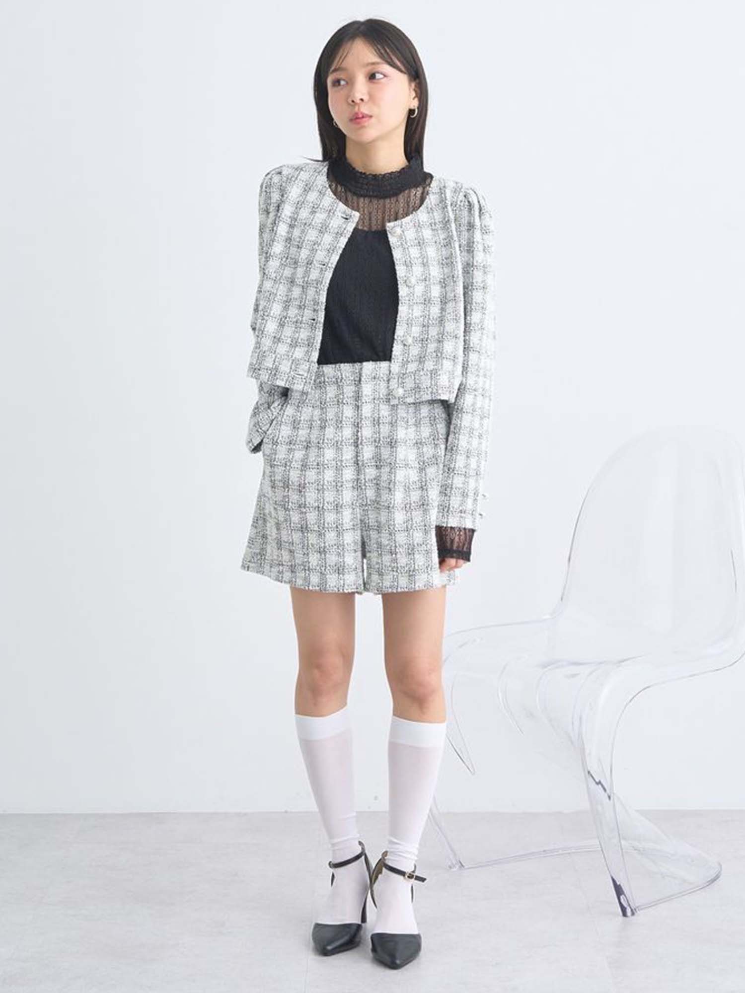 Eimi Cropped Tweed Jacket