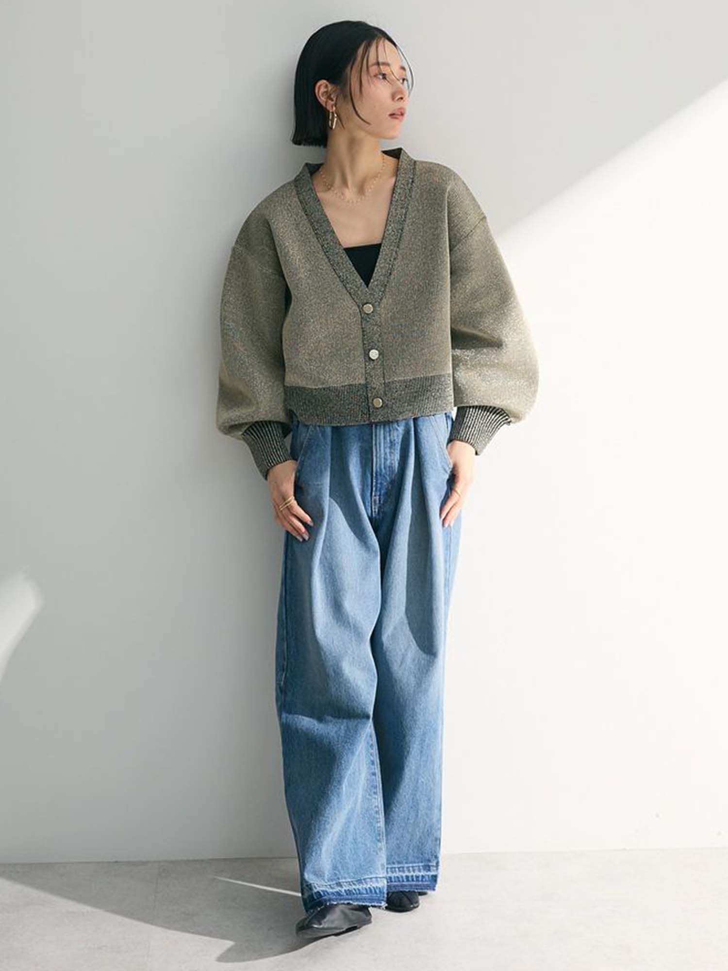 Nankoku Tucked Wide Denim Pants