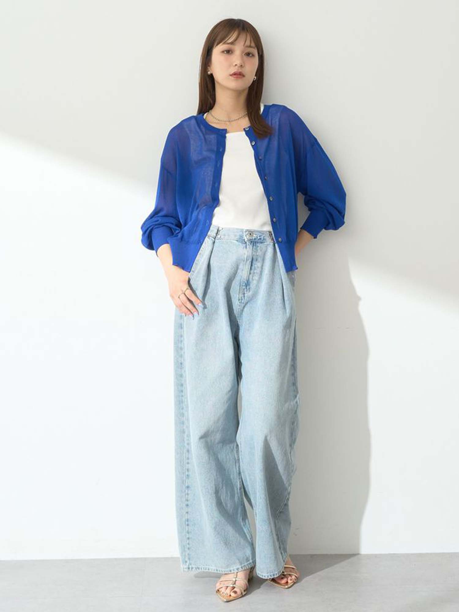 Kuchinashi Sheer Knit Cardigan