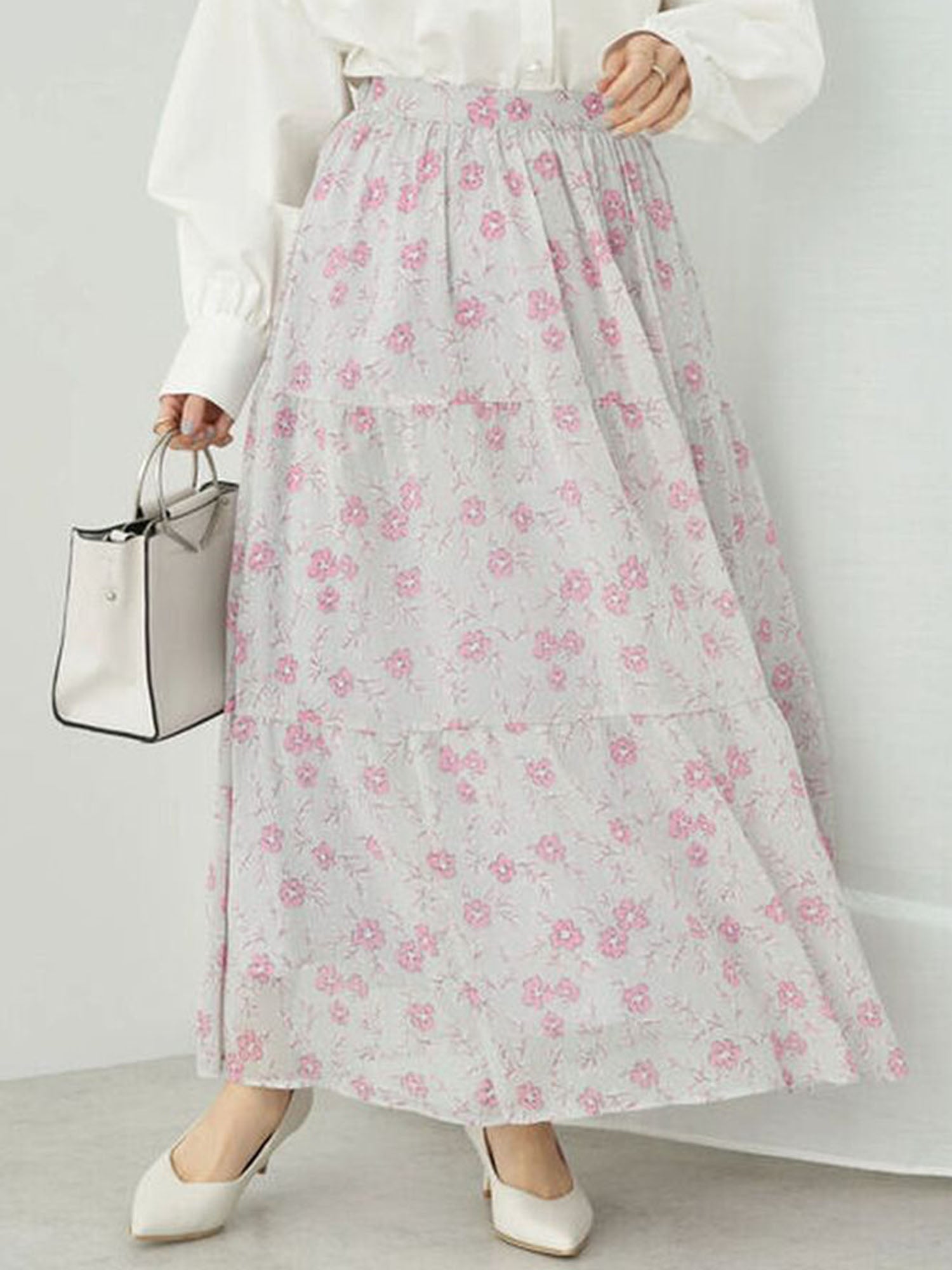 Hanaori Flower Tiered Skirt