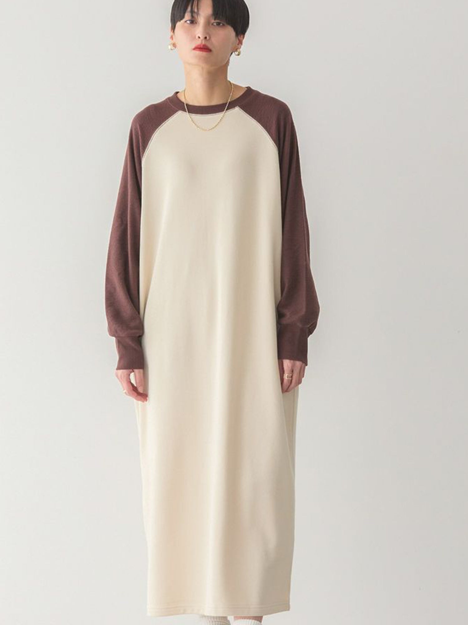 Tarumizu Raglan Sleeve Long Dress