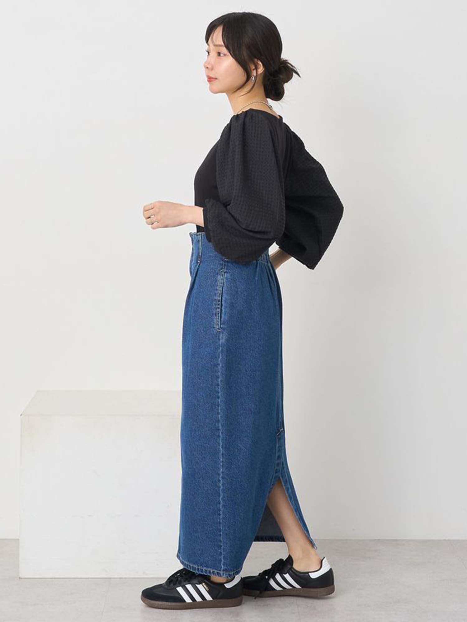 Naze Check Sleeve Blouse