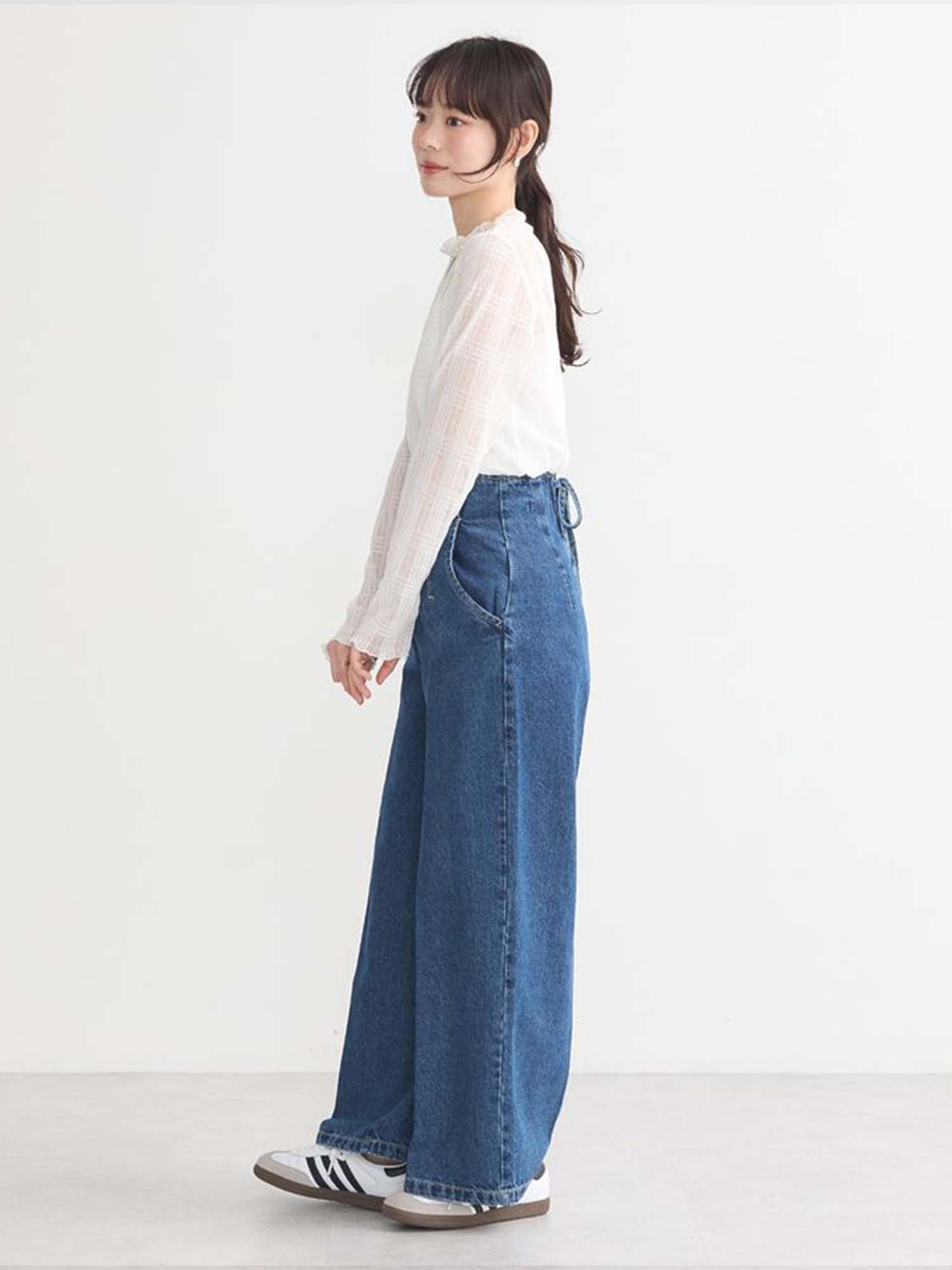 Namegata Lace Up Denim Pants