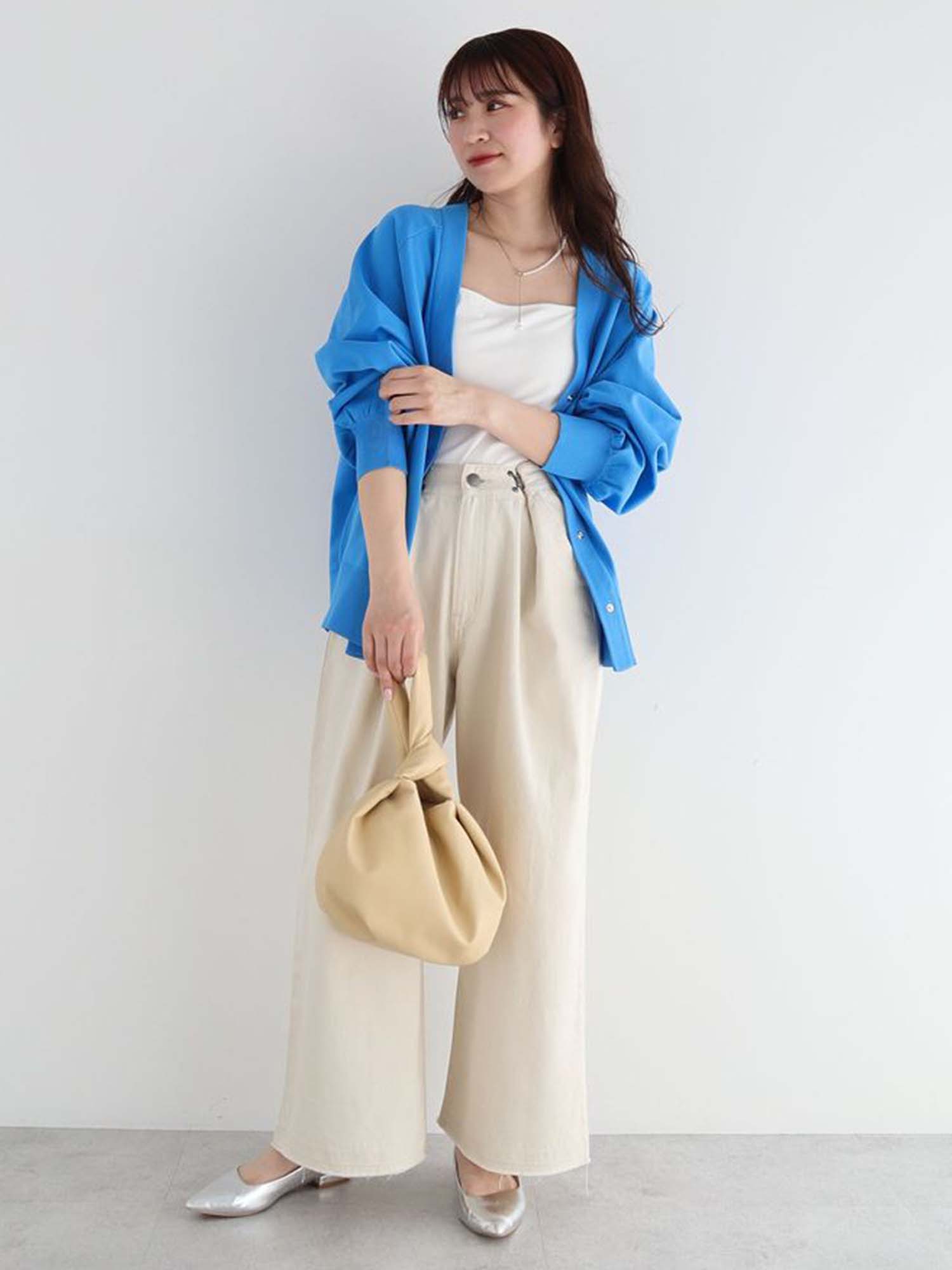 Nankoku Tucked Wide Denim Pants