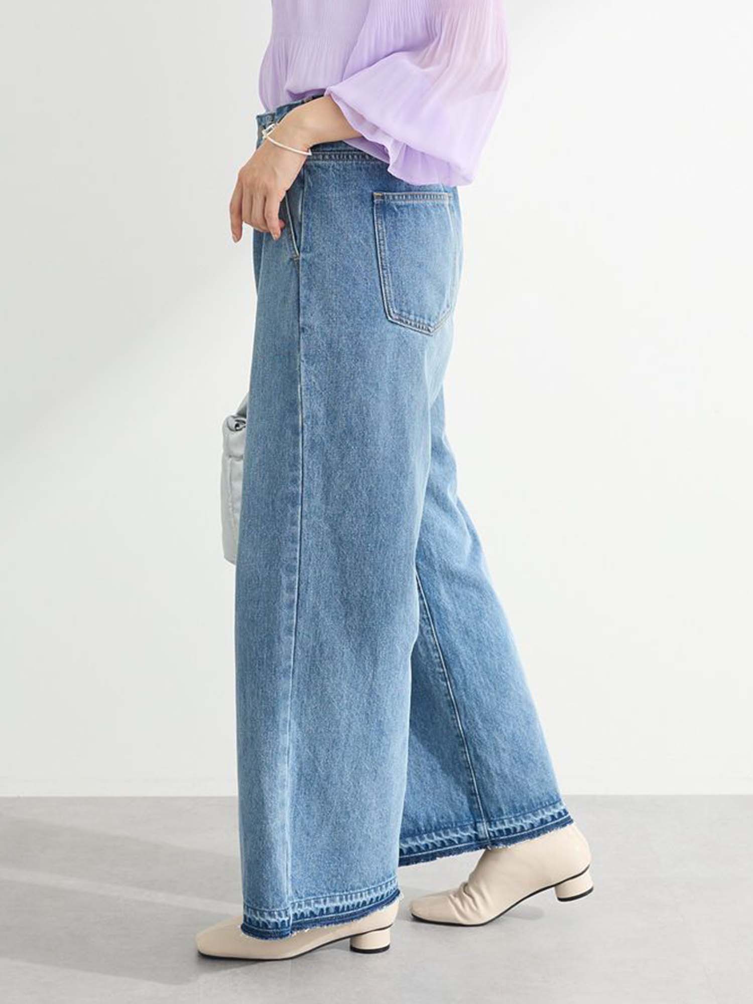 Nankoku Tucked Wide Denim Pants