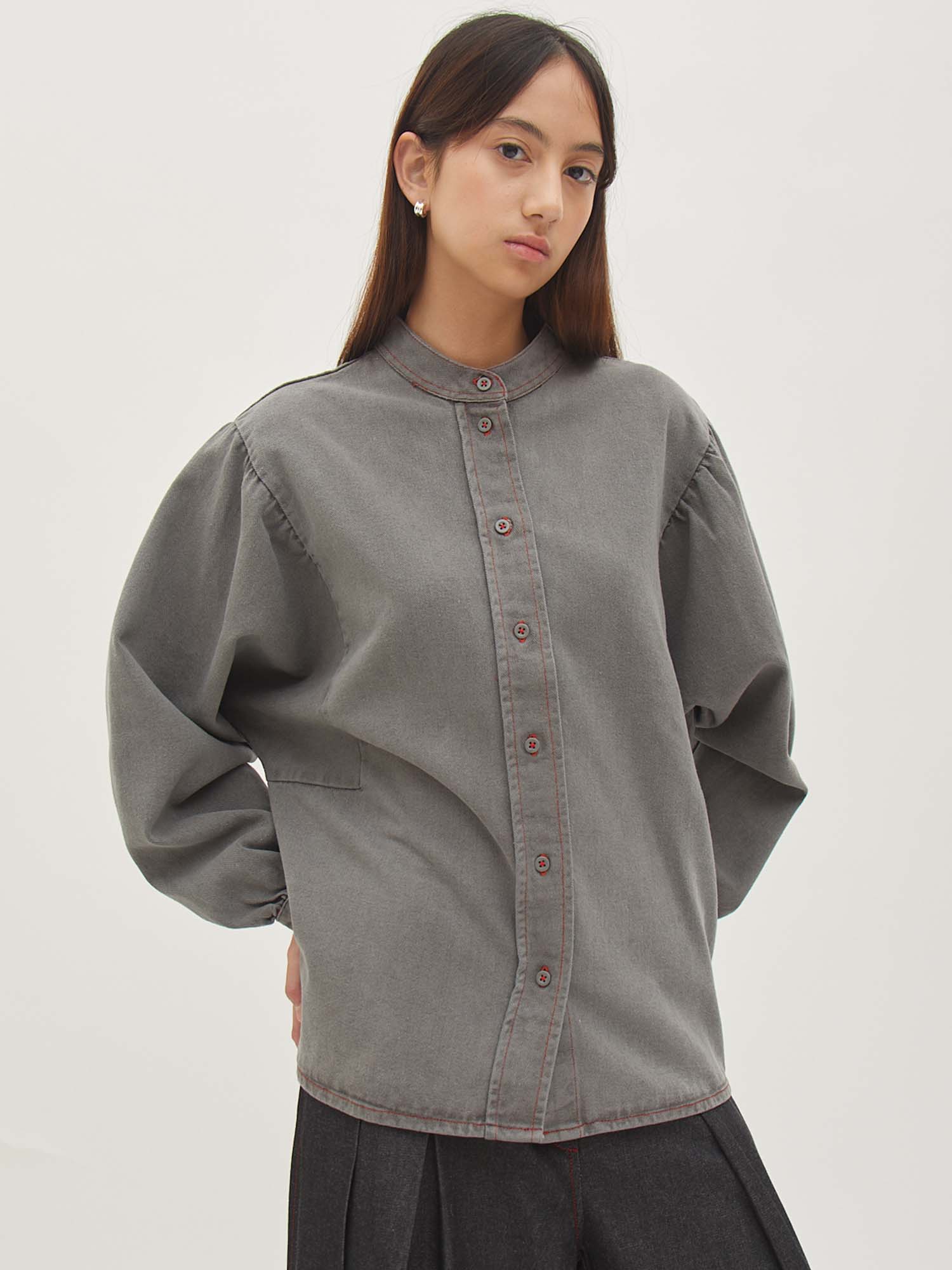 Moira Denim Jacket - Gray - Velvet at Bobo