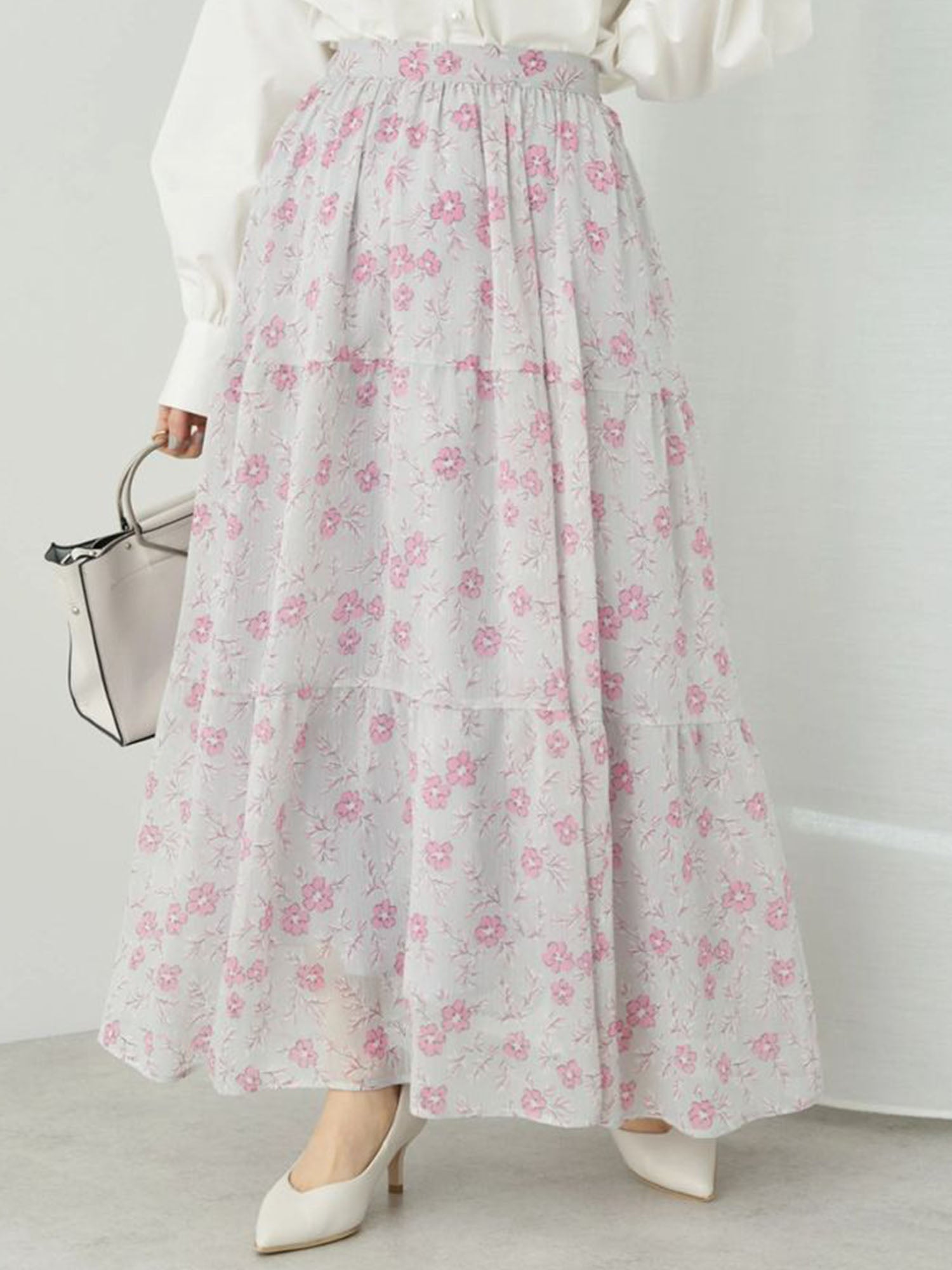 Hanaori Flower Tiered Skirt