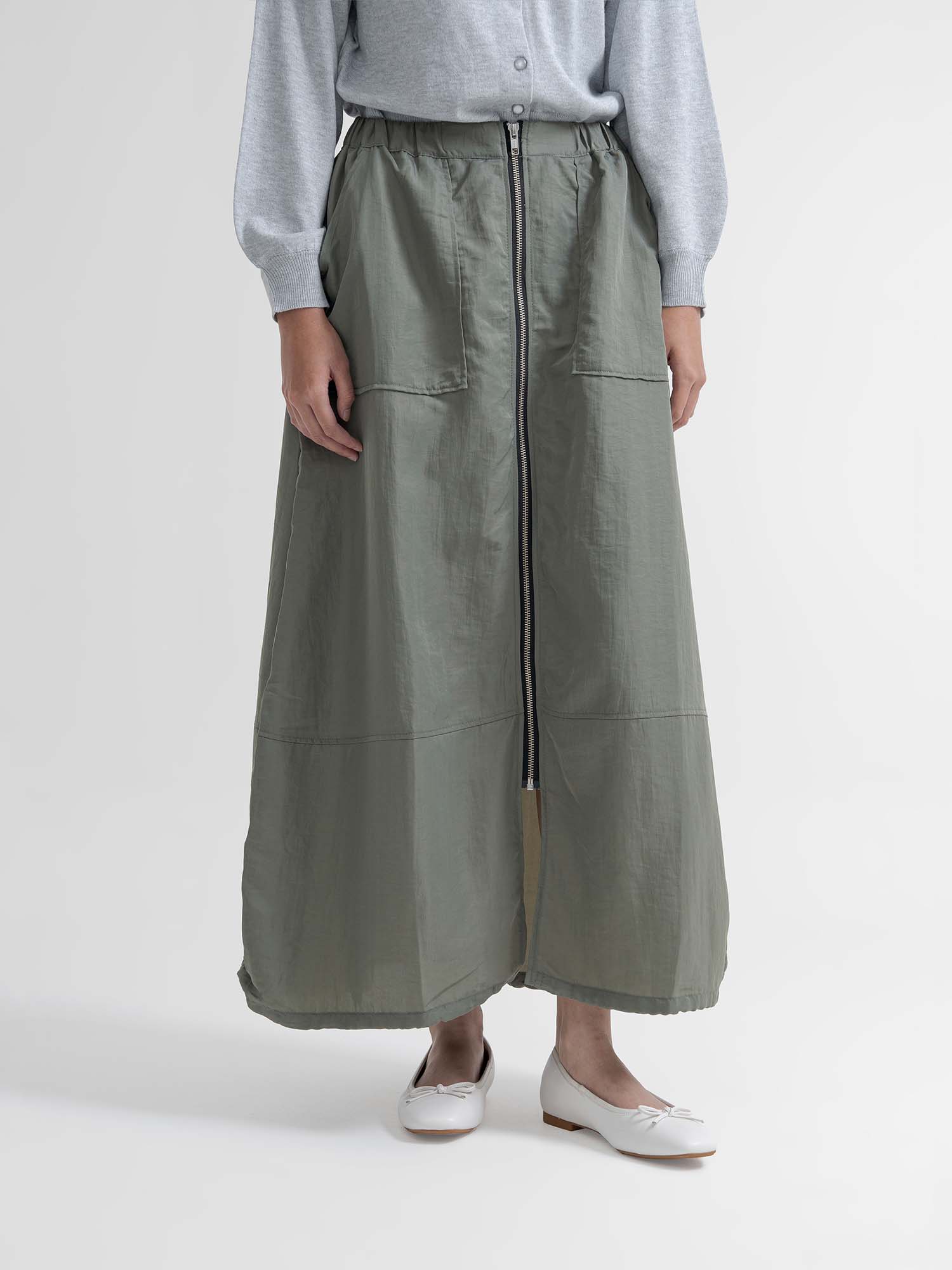 Rumoi Front Zip Cocoon Skirt