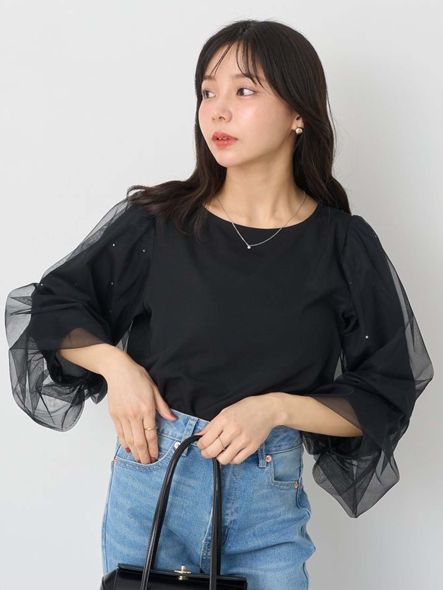 Hiraoka Layered Sleeve Blouse