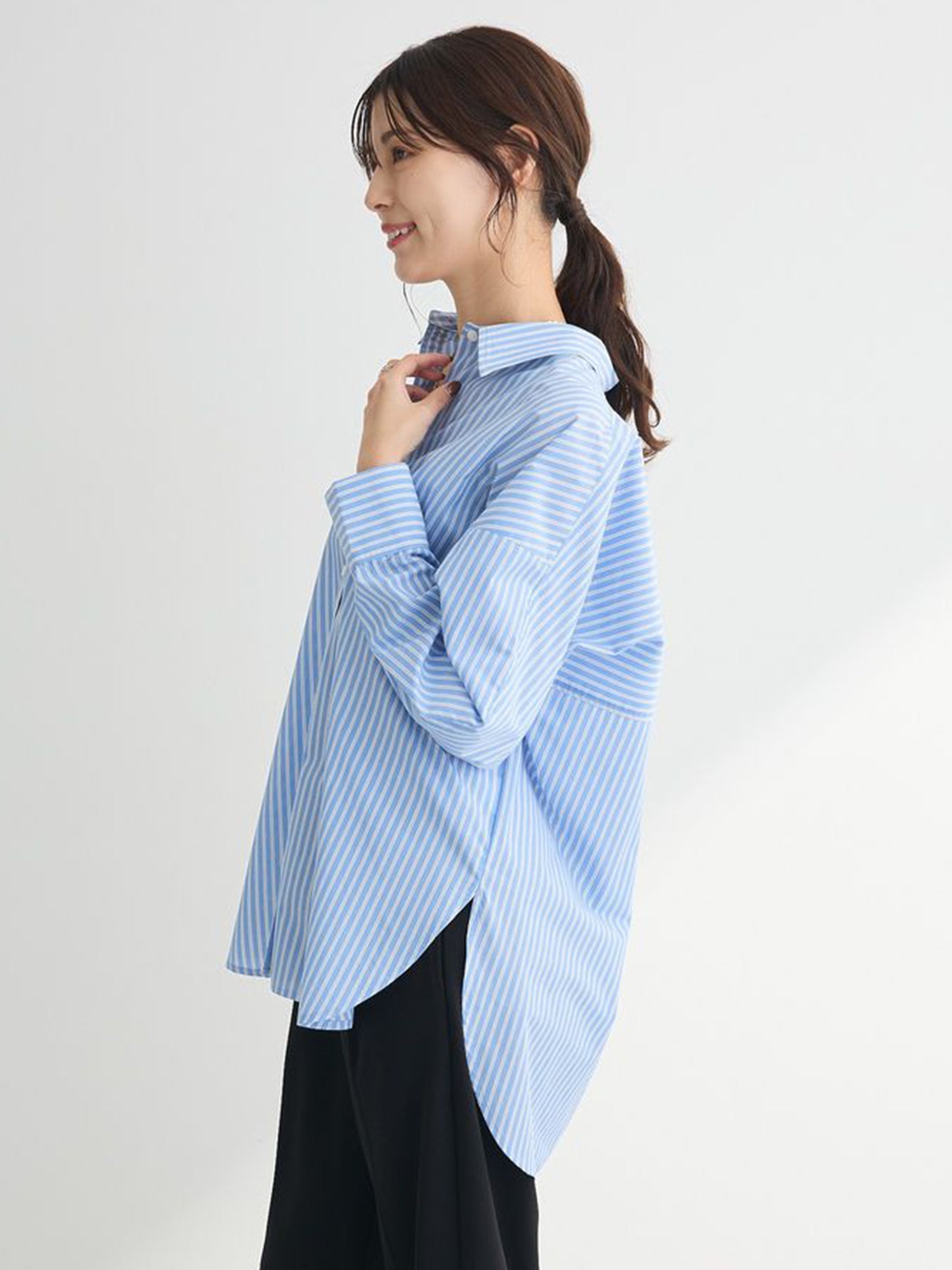 Ukiha Easy-care Striped Shirt