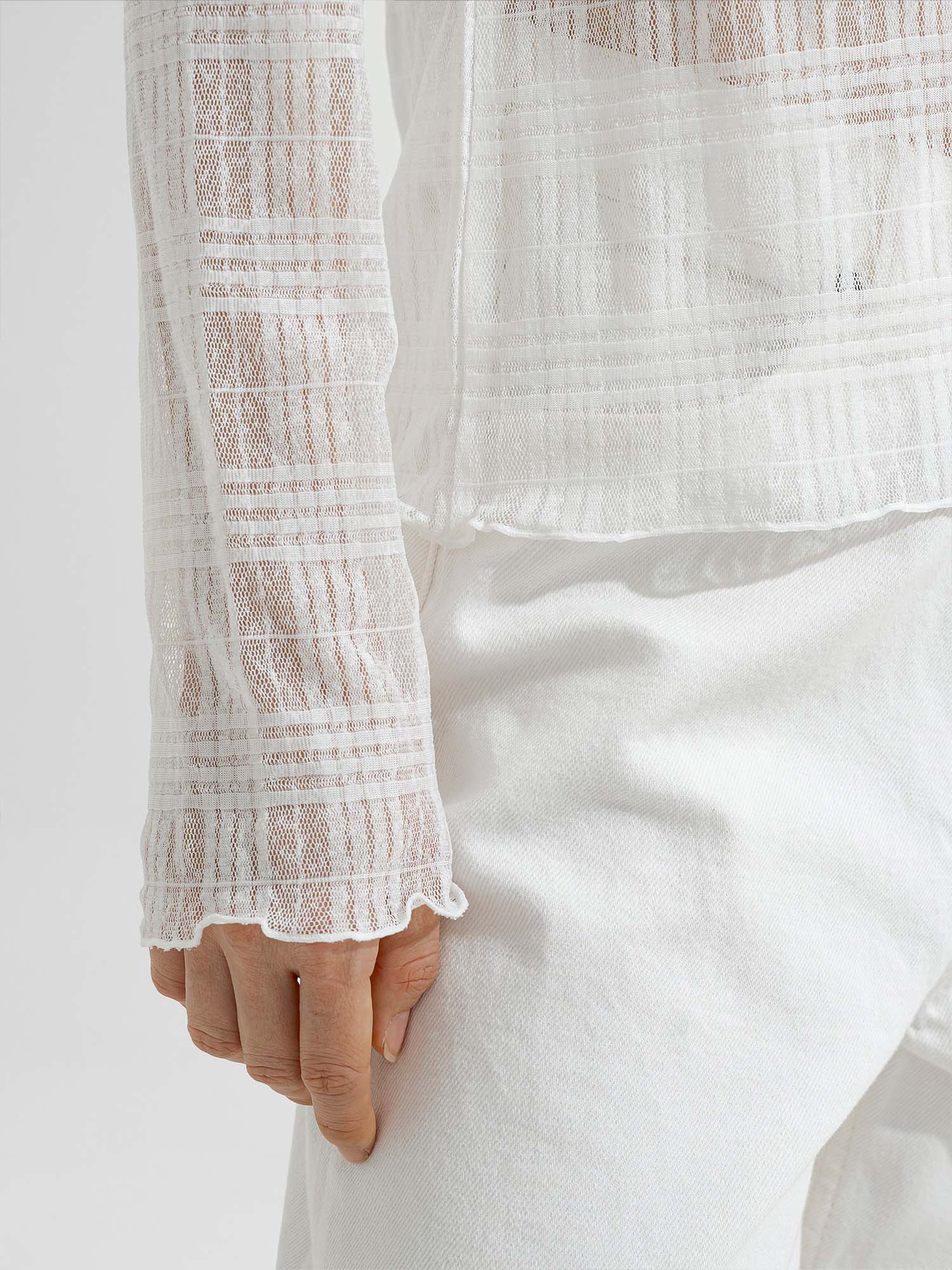 Fumie Sheer Check Pullover