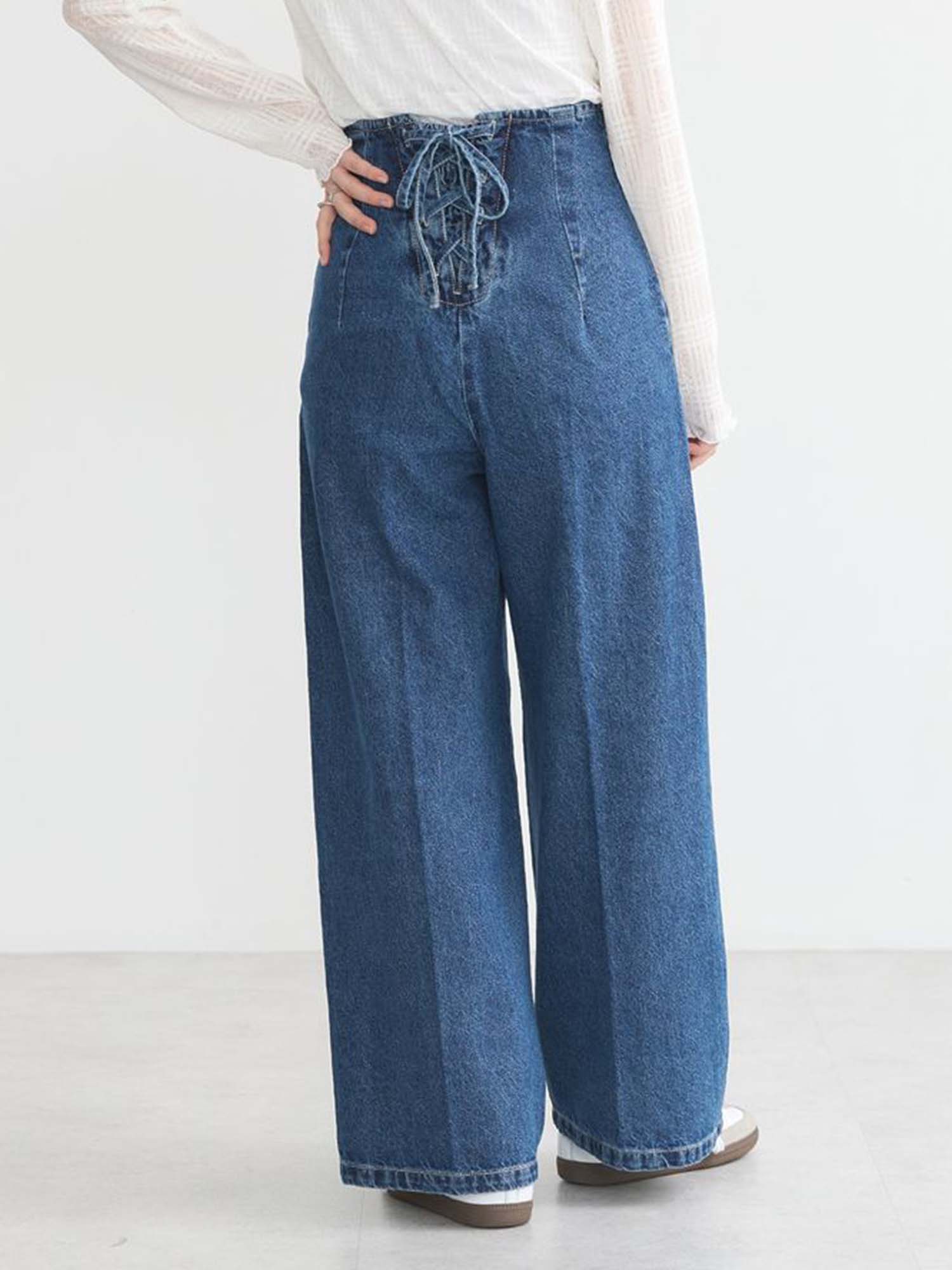 Namegata Lace Up Denim Pants