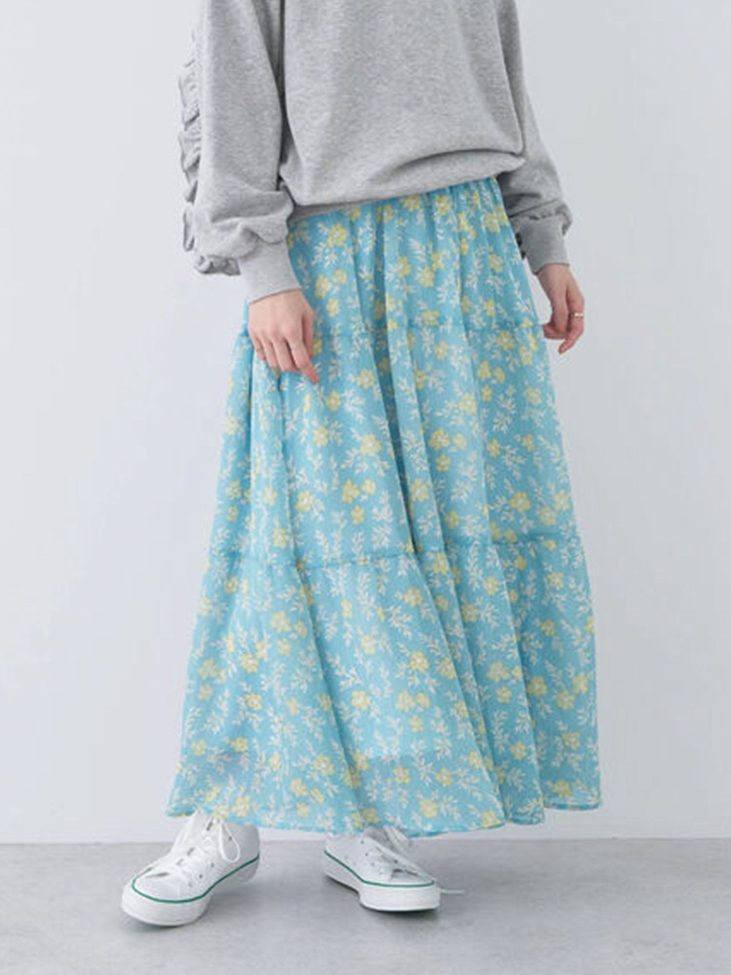 Hanaori Flower Tiered Skirt