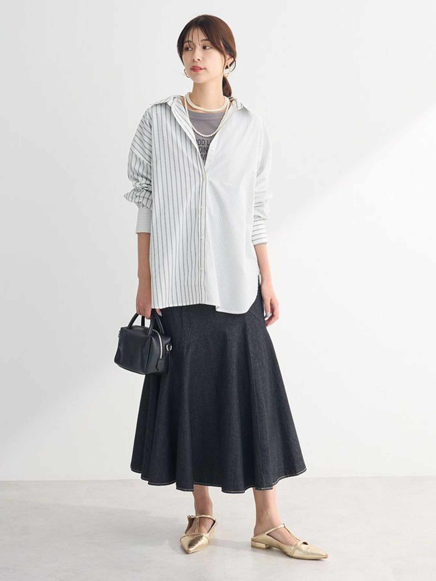 Ukiha Easy-care Striped Shirt