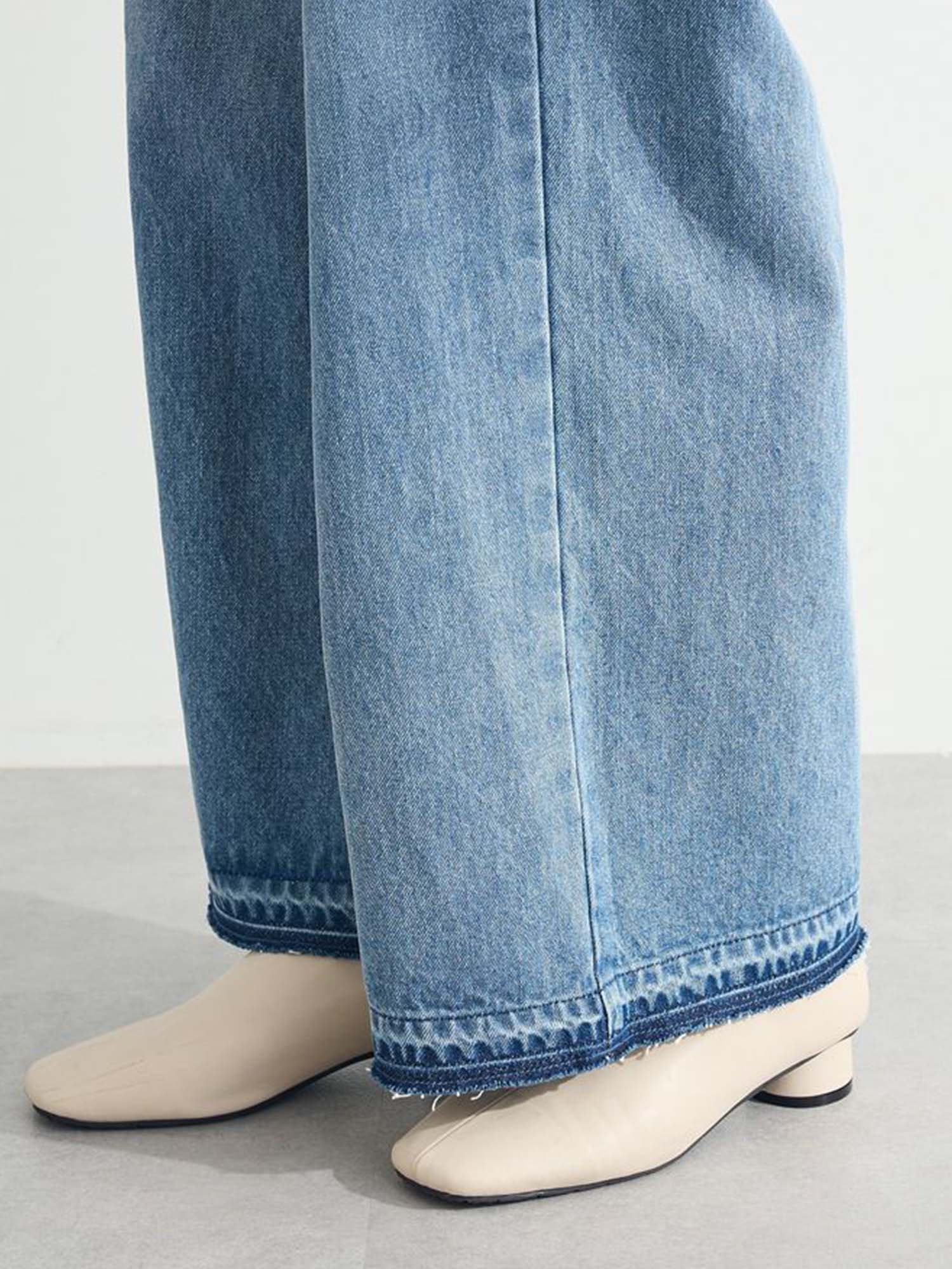 Nankoku Tucked Wide Denim Pants