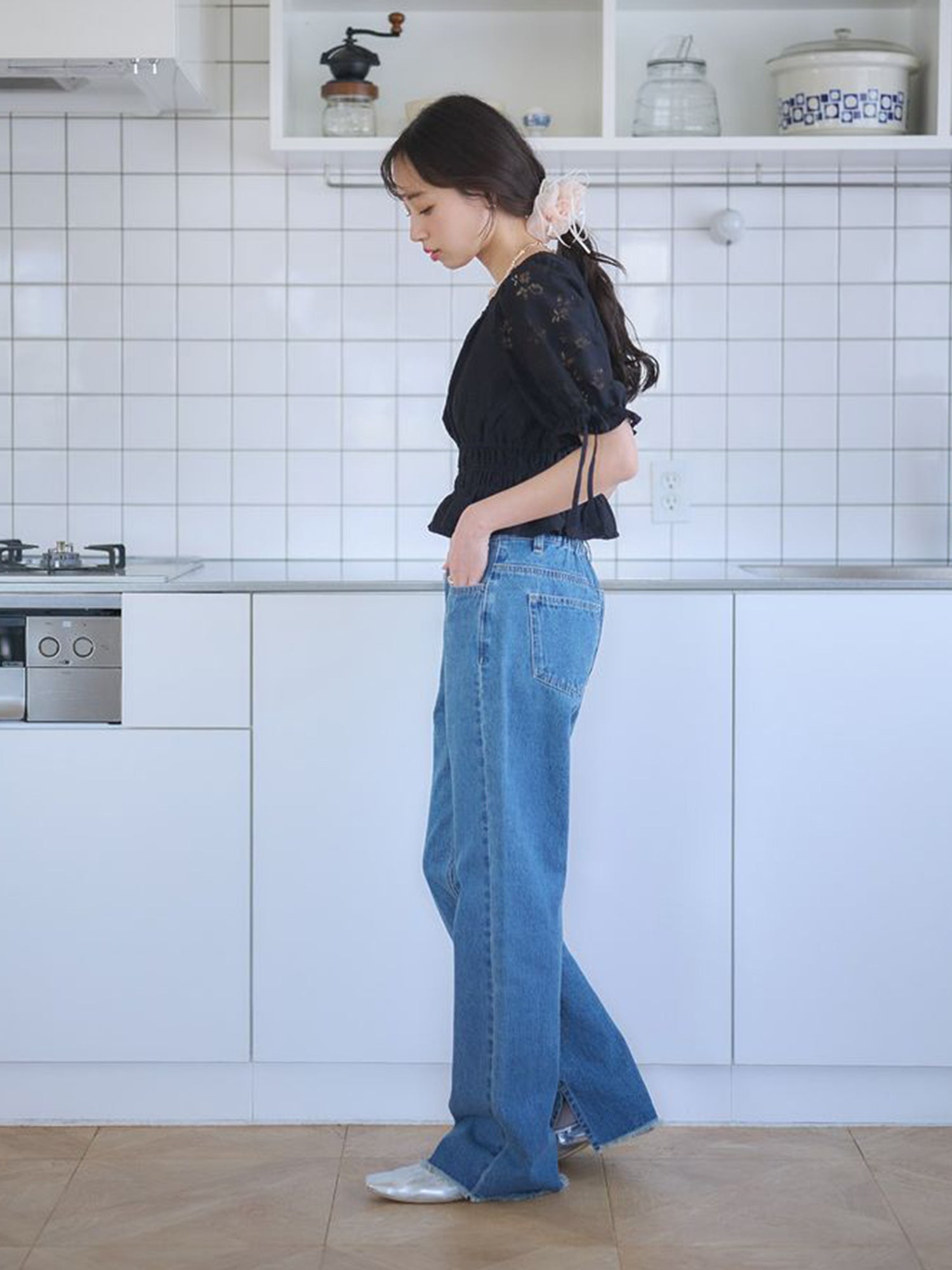 Kawanoe Flare Denim Pants