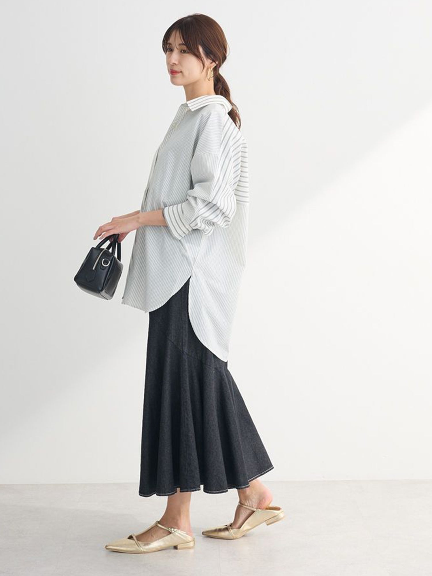 Ukiha Easy-care Striped Shirt
