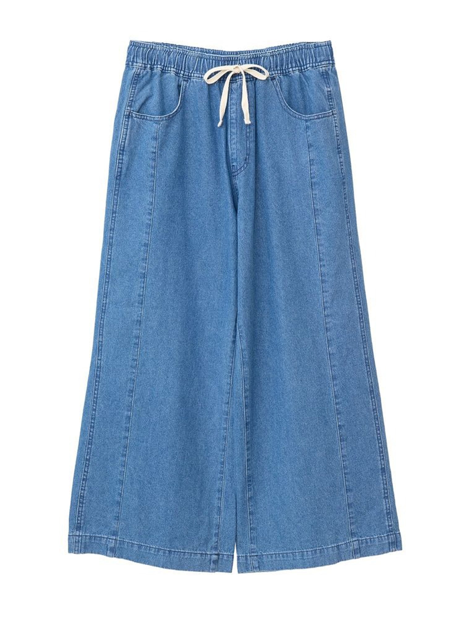 Raburi Light Denim Easy Baggy Pants
