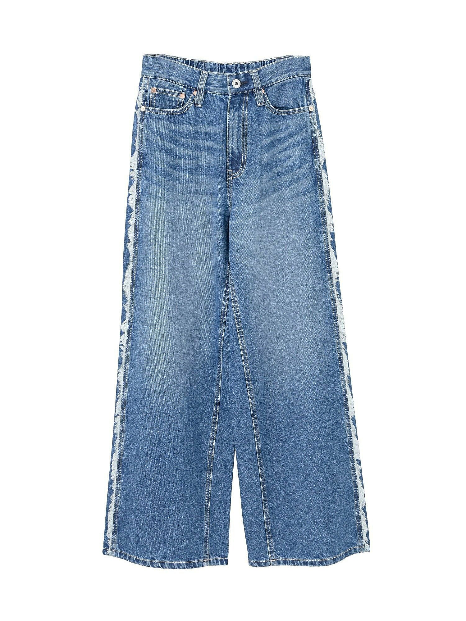 Shinju Wide Fringe Denim Pants