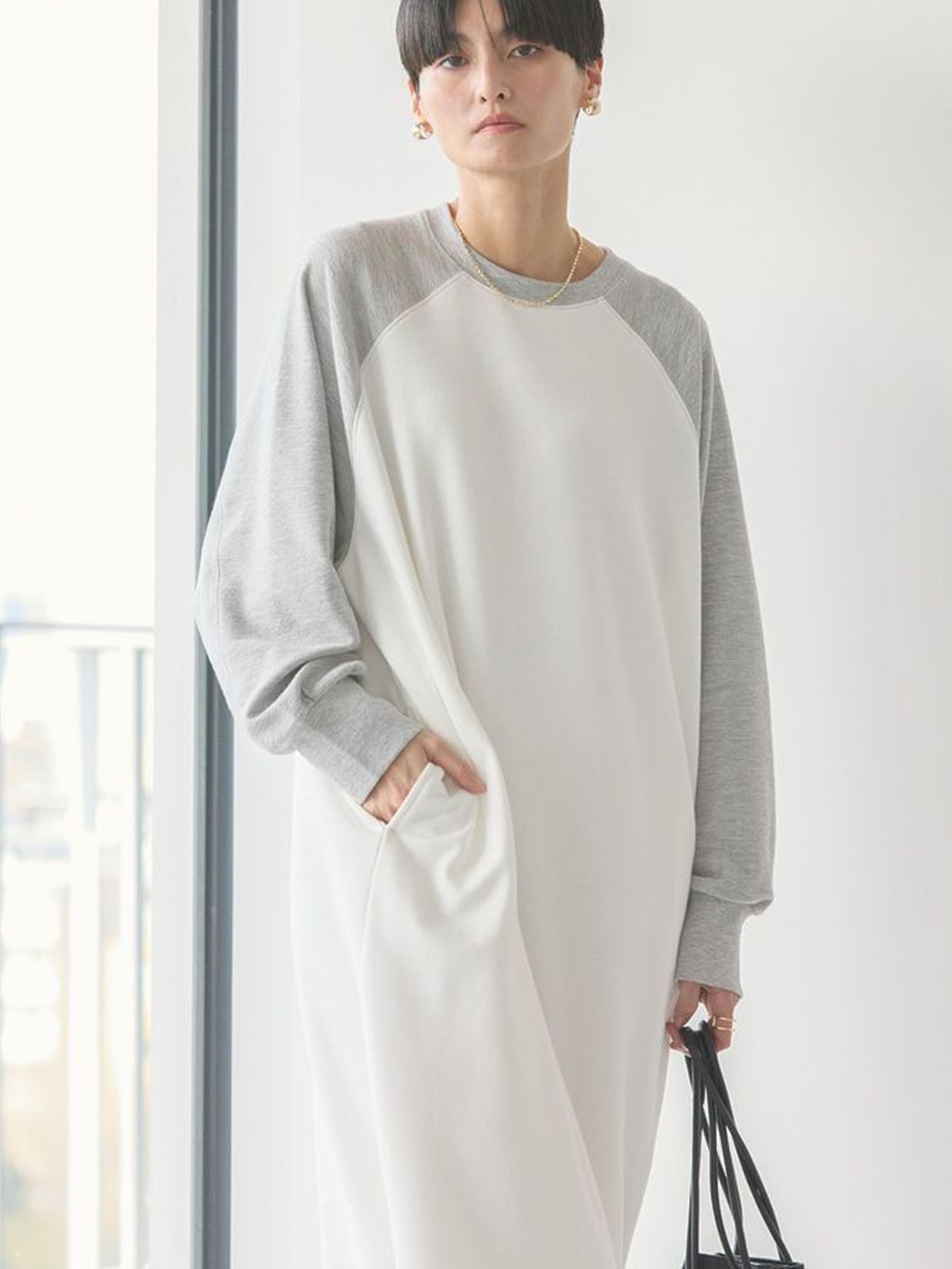 Tarumizu Raglan Sleeve Long Dress