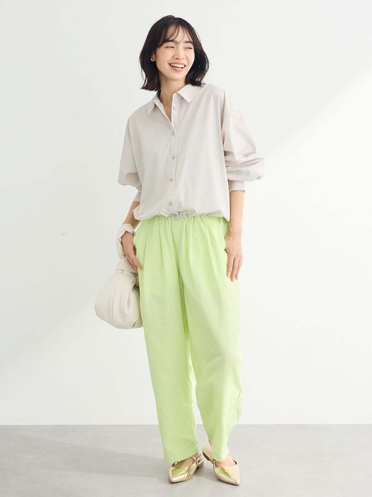 Mizunami Easy-care Drawstring Shirt