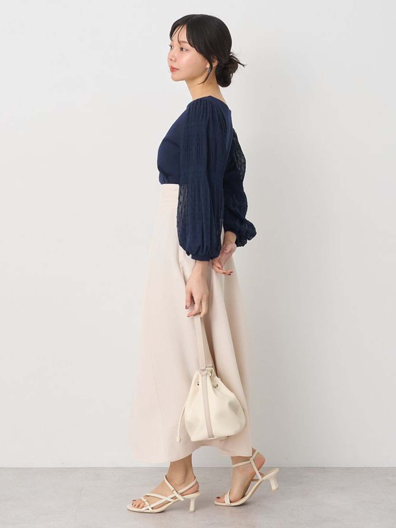 Moji Pleated Sleeve Blouse