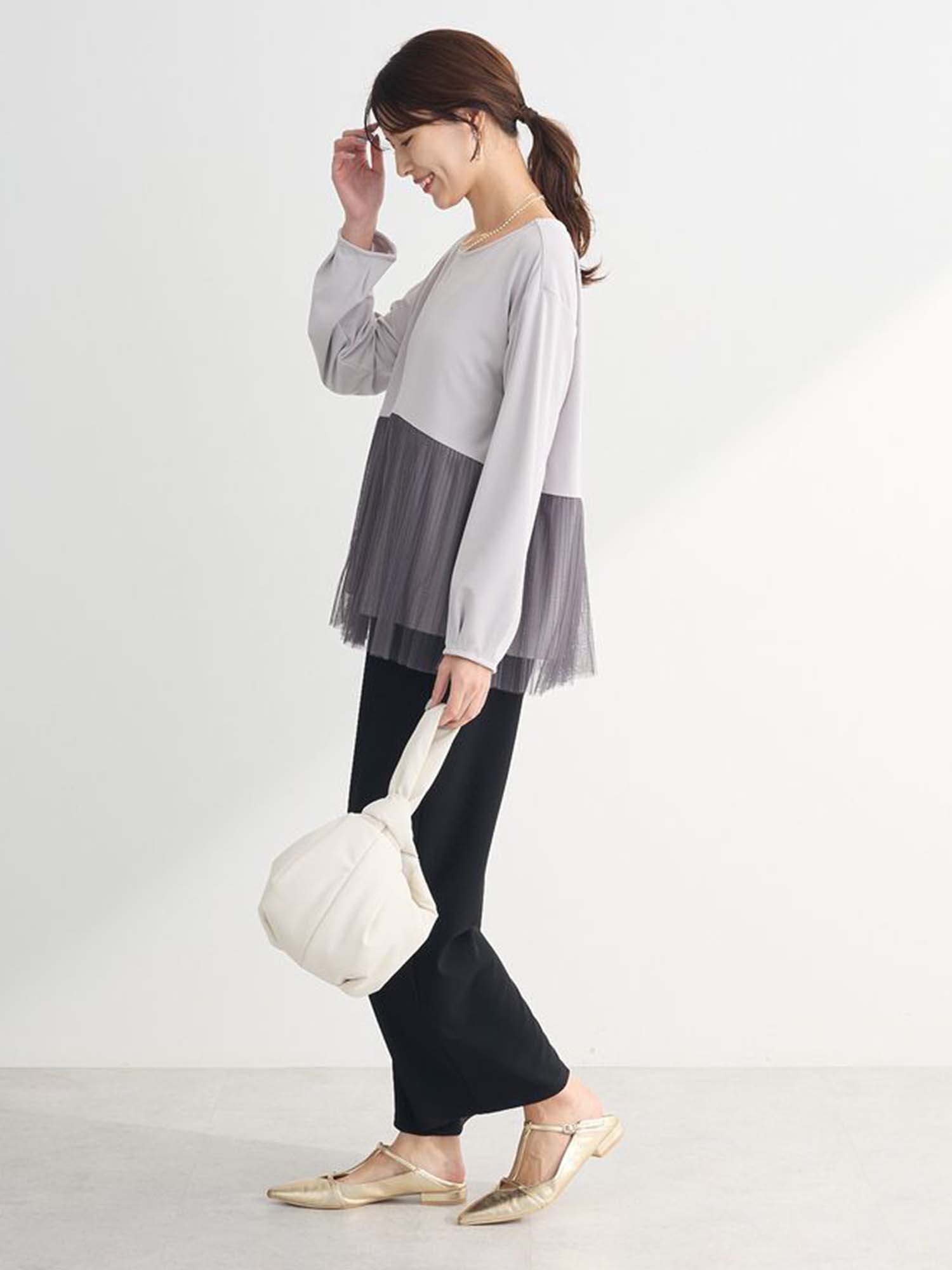 Furano Pleated Tulle Pullover