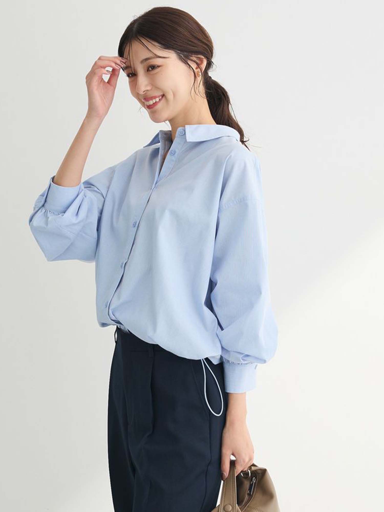 Mizunami Easy-care Drawstring Shirt