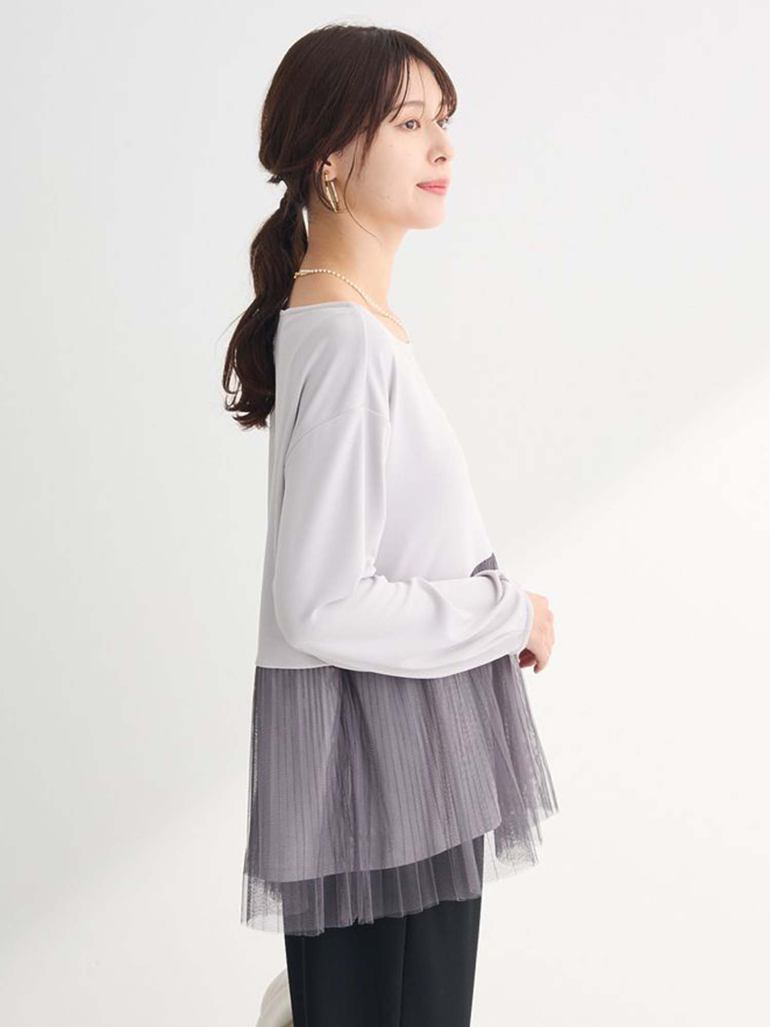 Furano Pleated Tulle Pullover