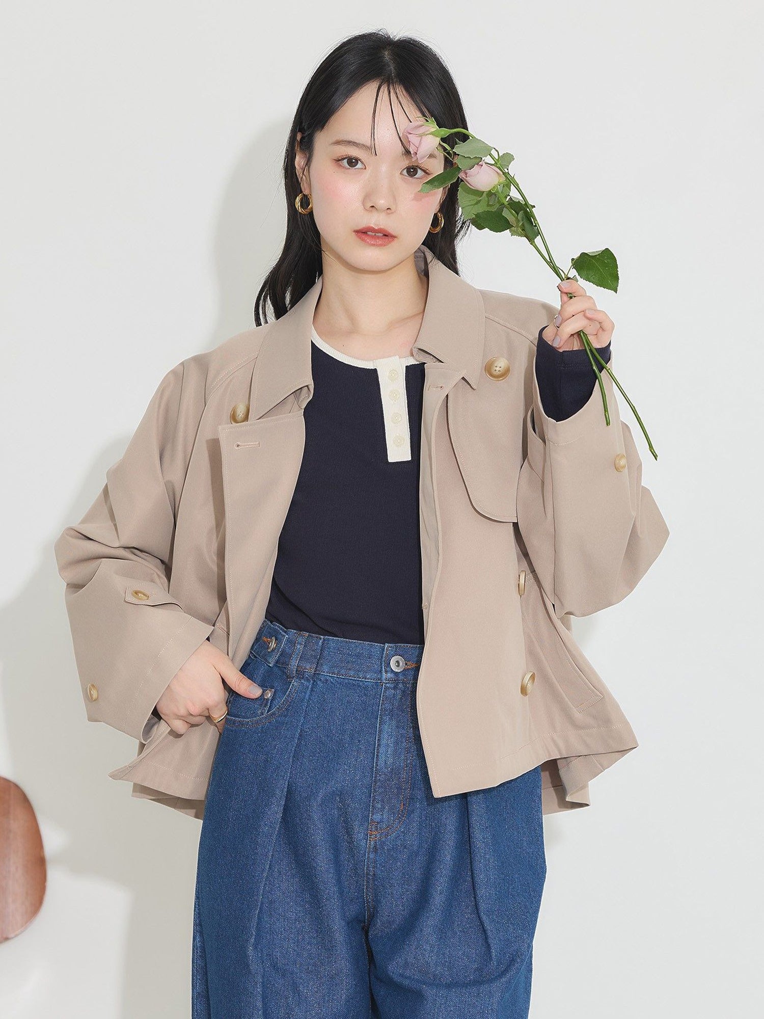 Asamachi Short Trench Coat