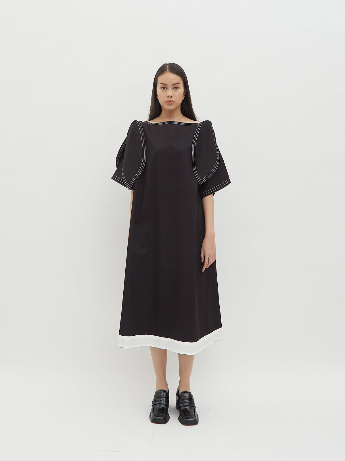 Aurora Knot Shoulder Dress - Velvet at Bobo