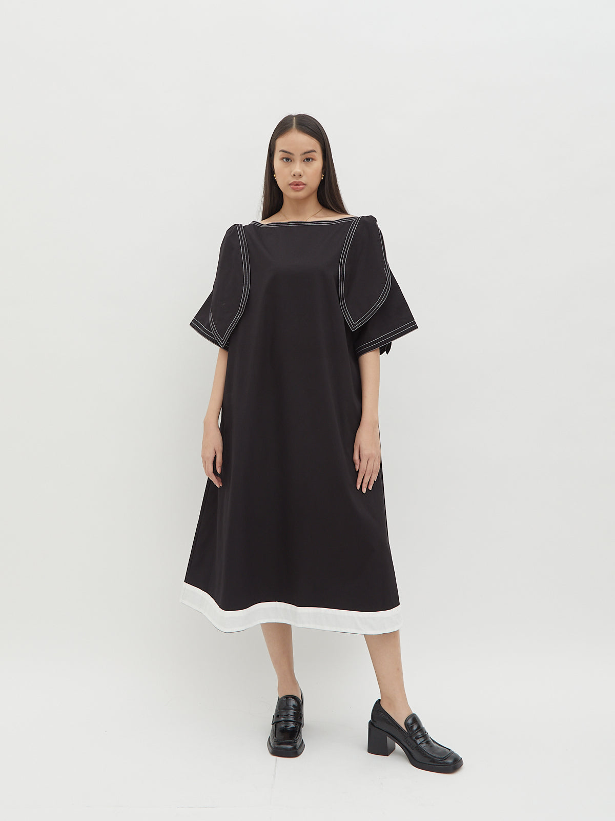 Aurora Knot Shoulder Dress - Velvet at Bobo