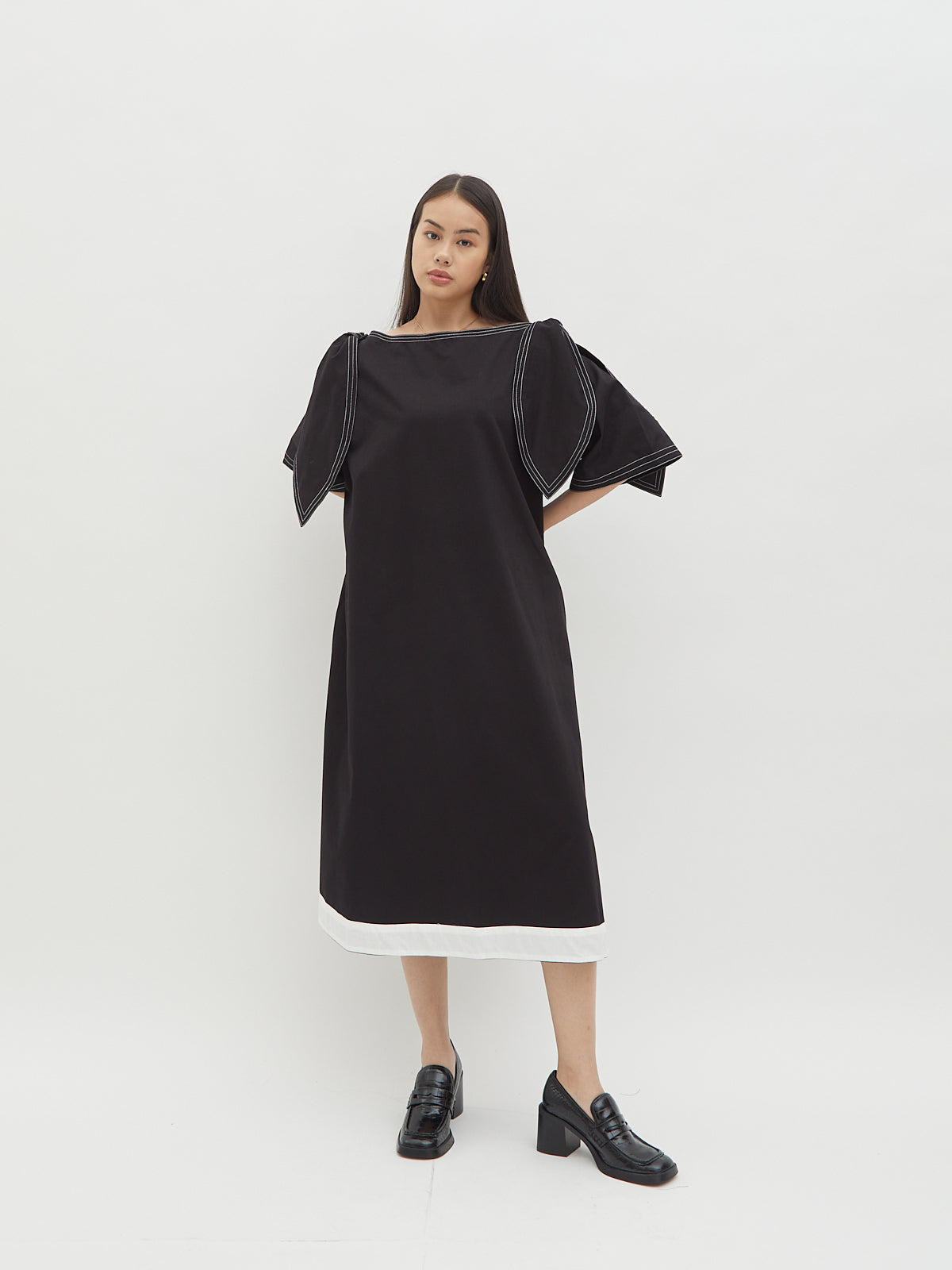 Aurora Knot Shoulder Dress - Velvet at Bobo