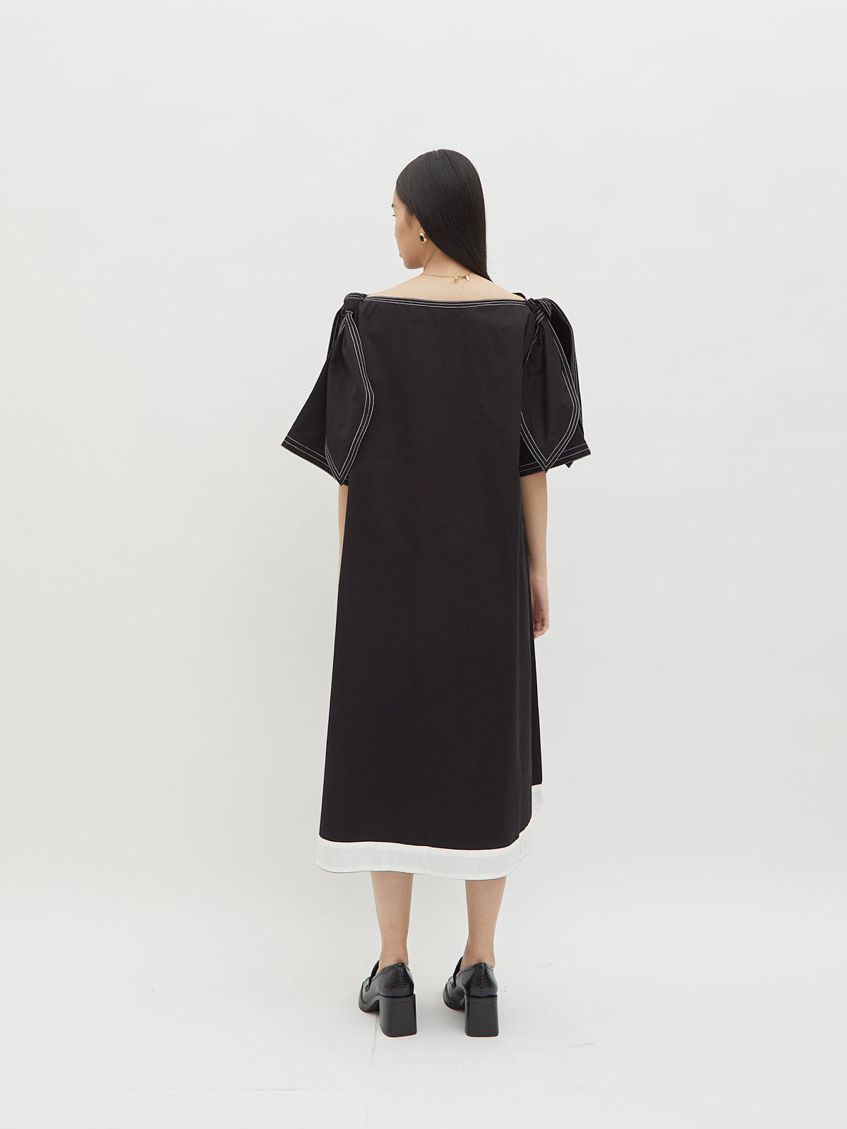 Aurora Knot Shoulder Dress - Velvet at Bobo