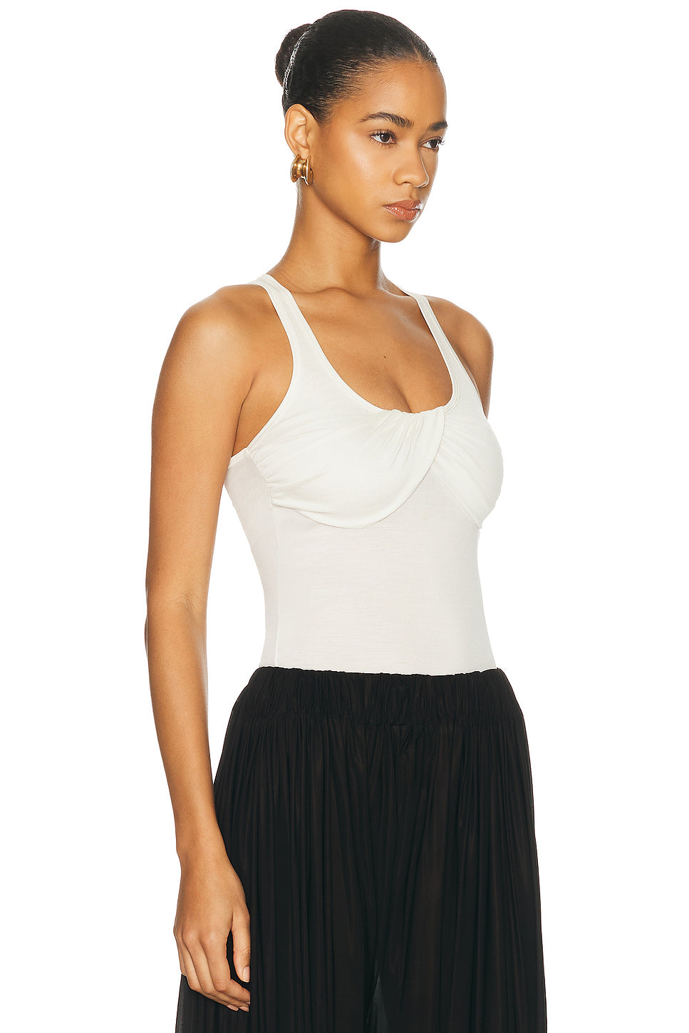 Draped Silk Jersey Tank Top