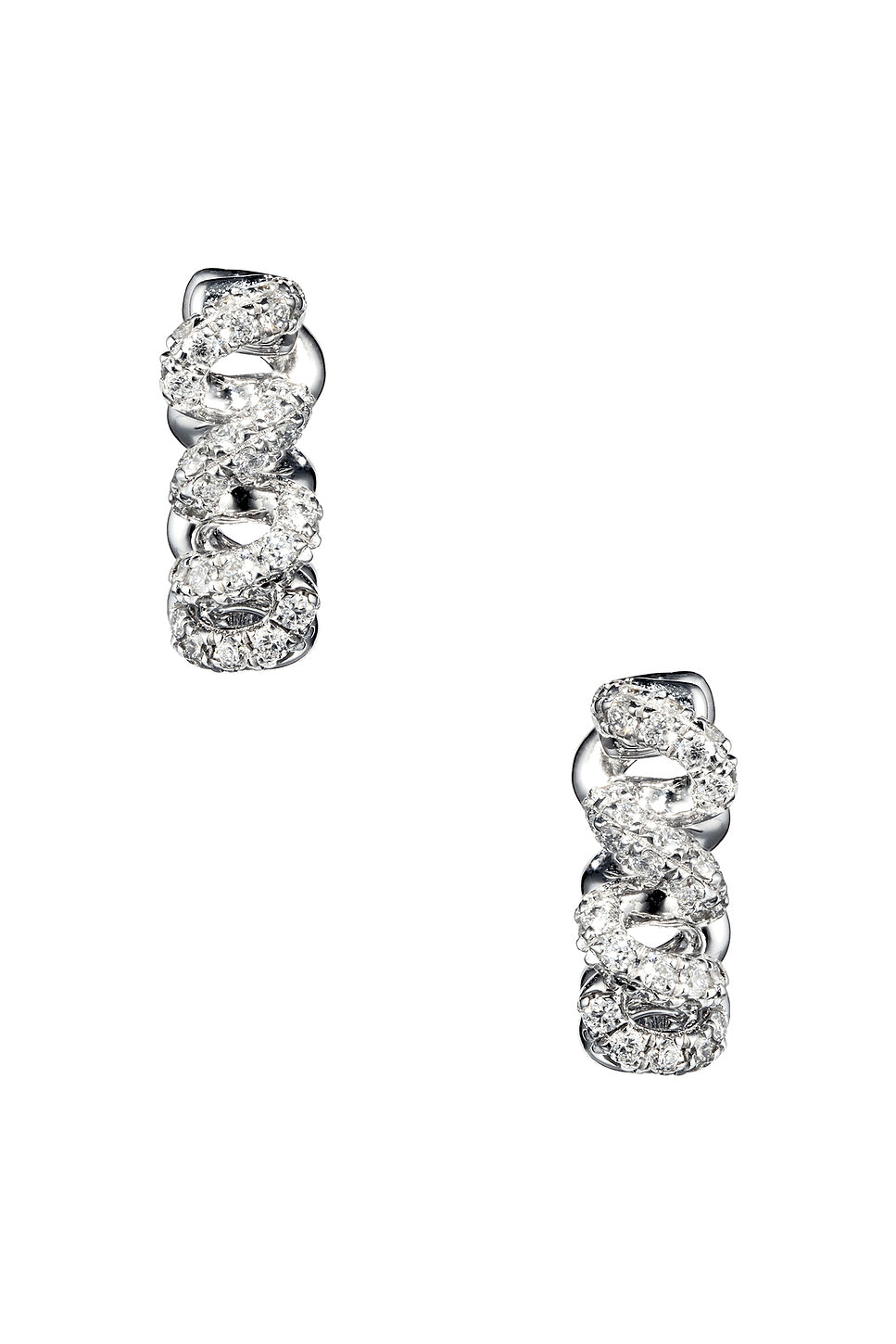 Slinkee Diamond Huggie Earrings