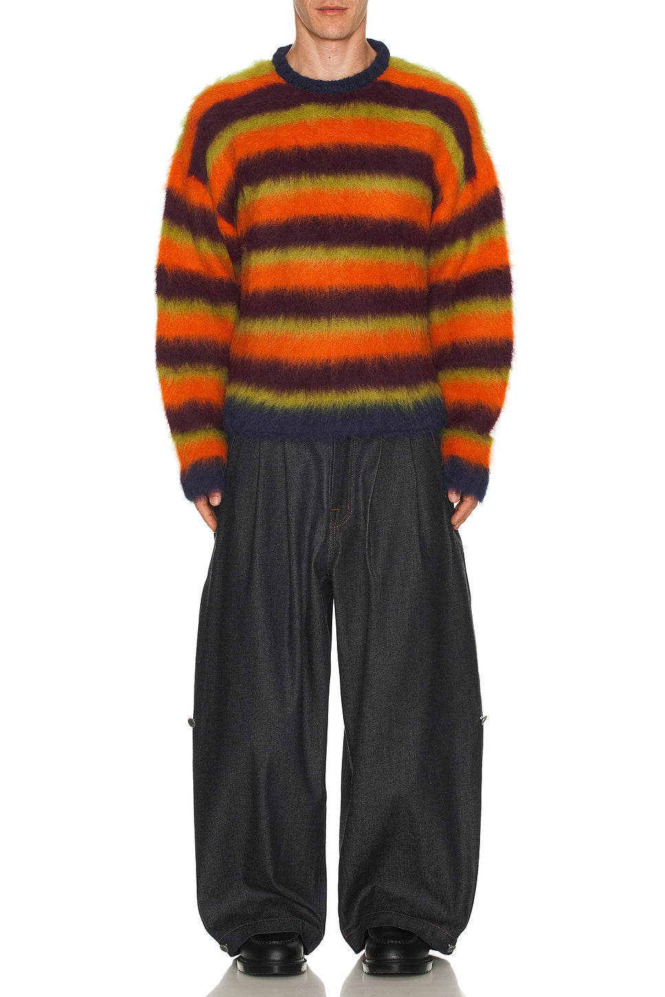 Blurry Lines Alpaca Crewneck Sweater