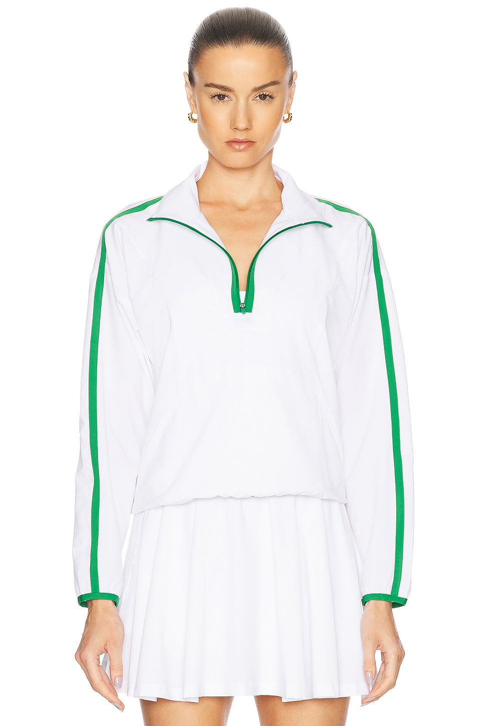 Contrast Half Zip Pullover Jacket