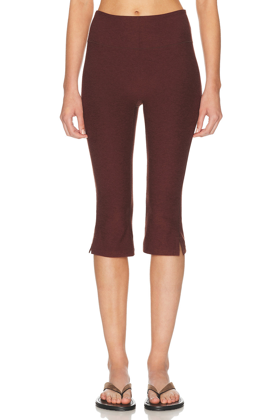 Spacedye Mid Rise Slit Pedal Pusher Legging