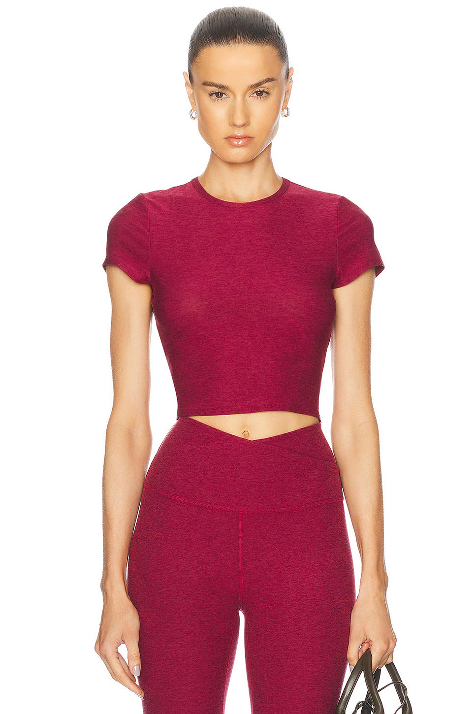 Featherweight Let Go Twist Back Cropped Tee