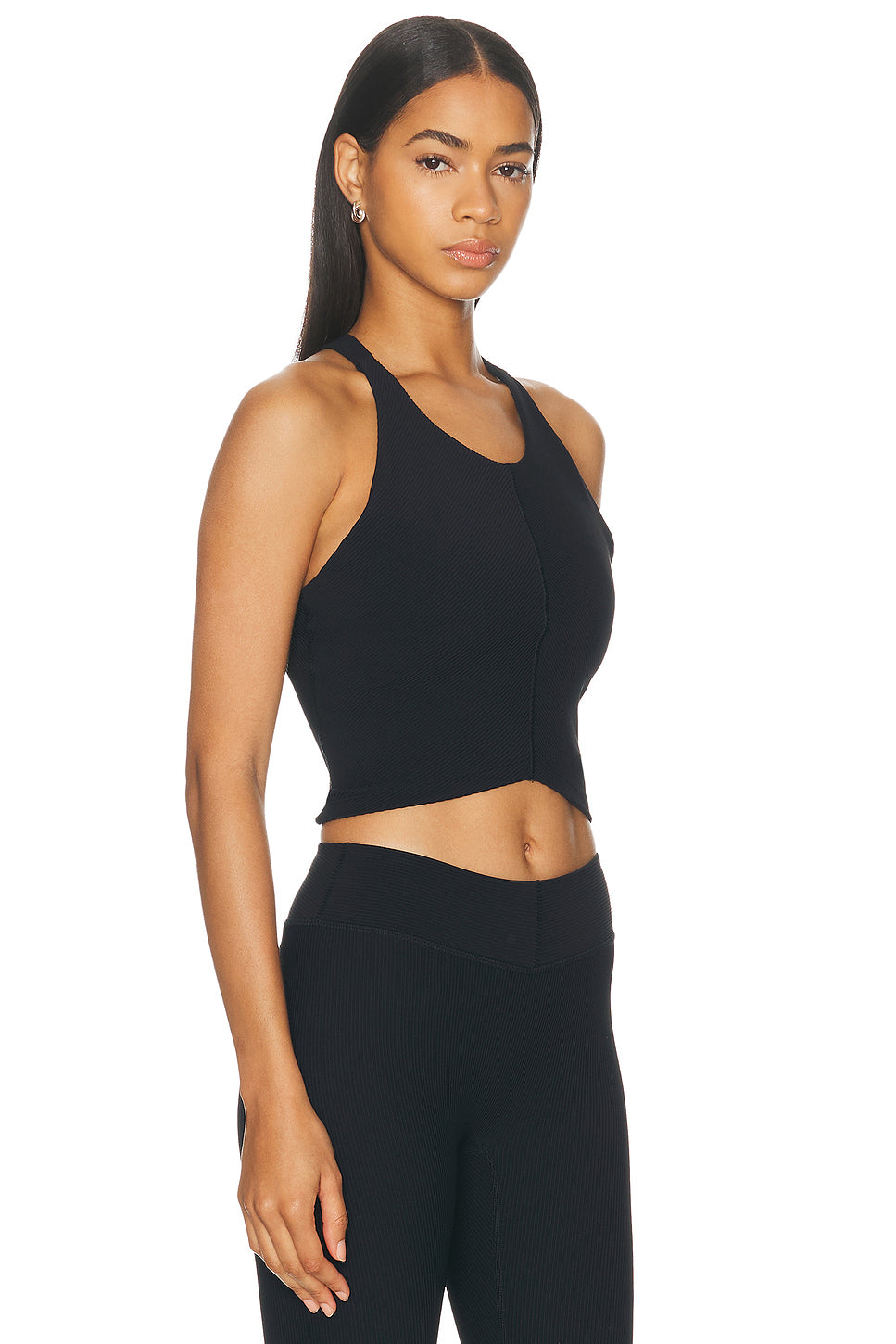 Impulse Ribbed High Neck Tank Top