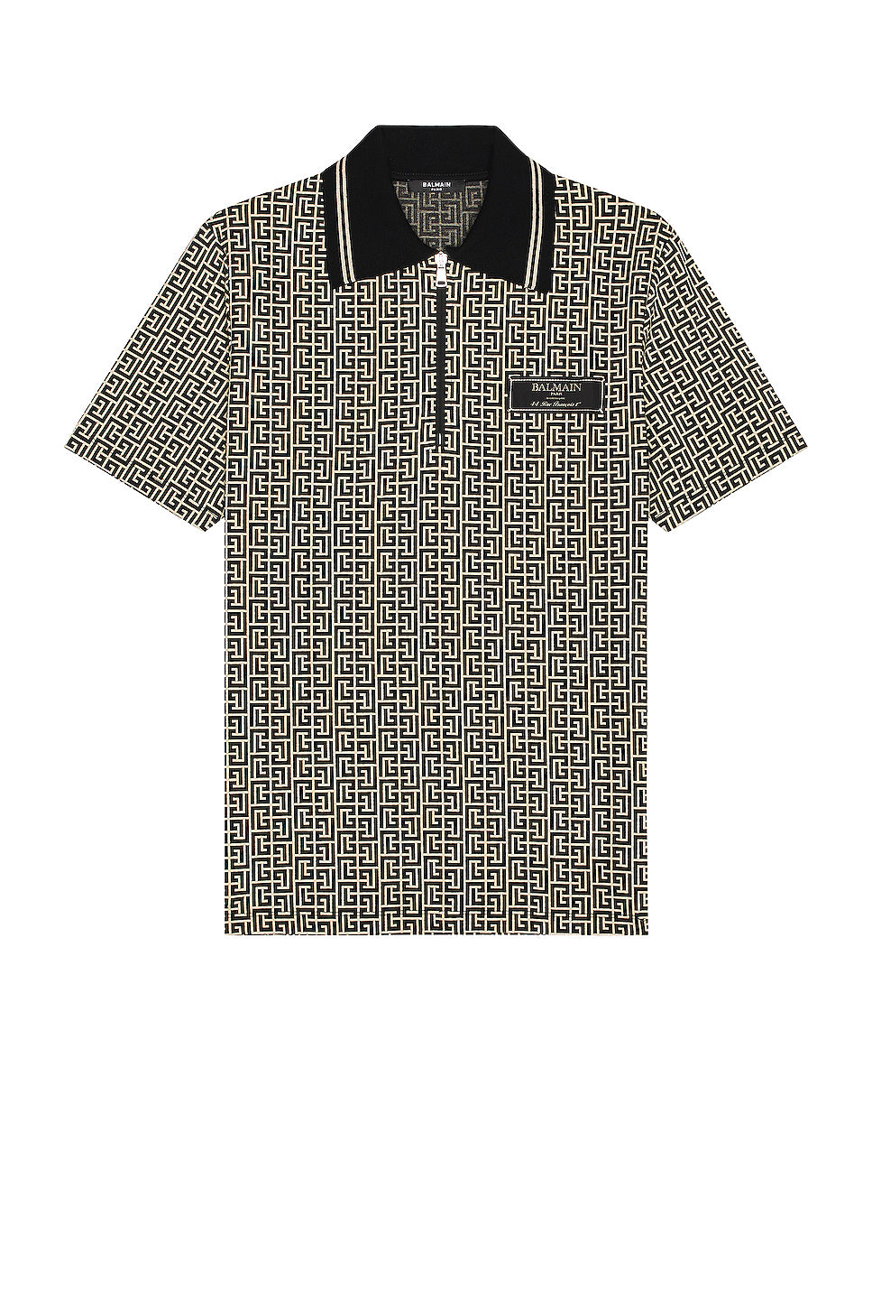 Jacquard Zipped Polo