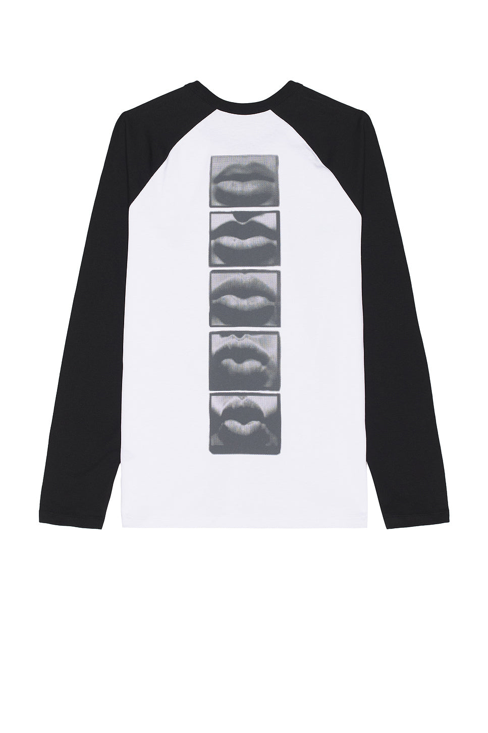 Lips Print Raglan Long Sleeve T-Shirt