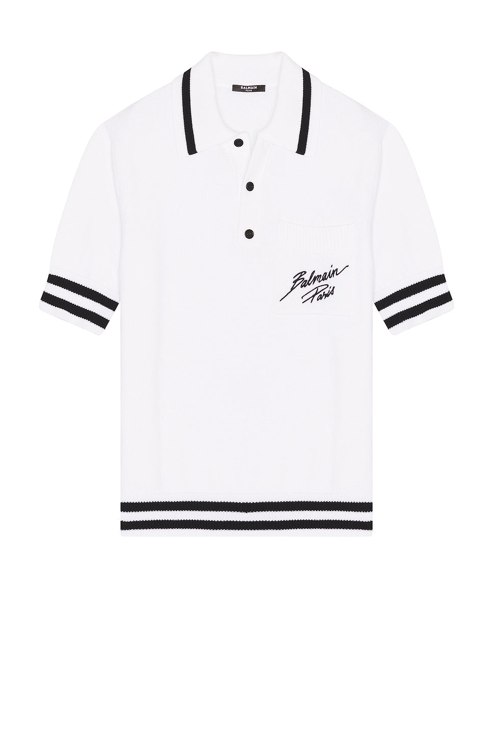 Paris Logo Cotton Knit Polo