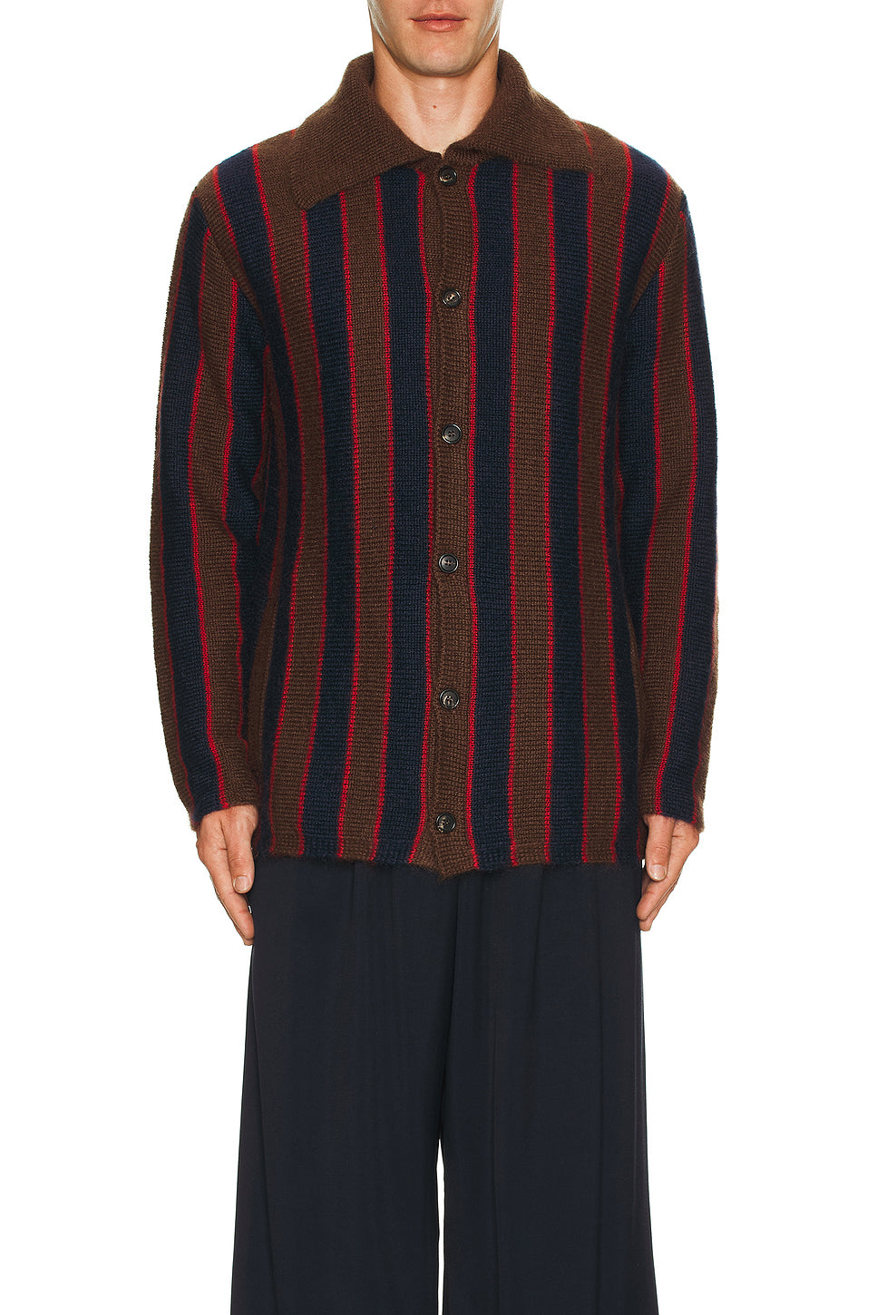 Mohair Stripe Cardigan