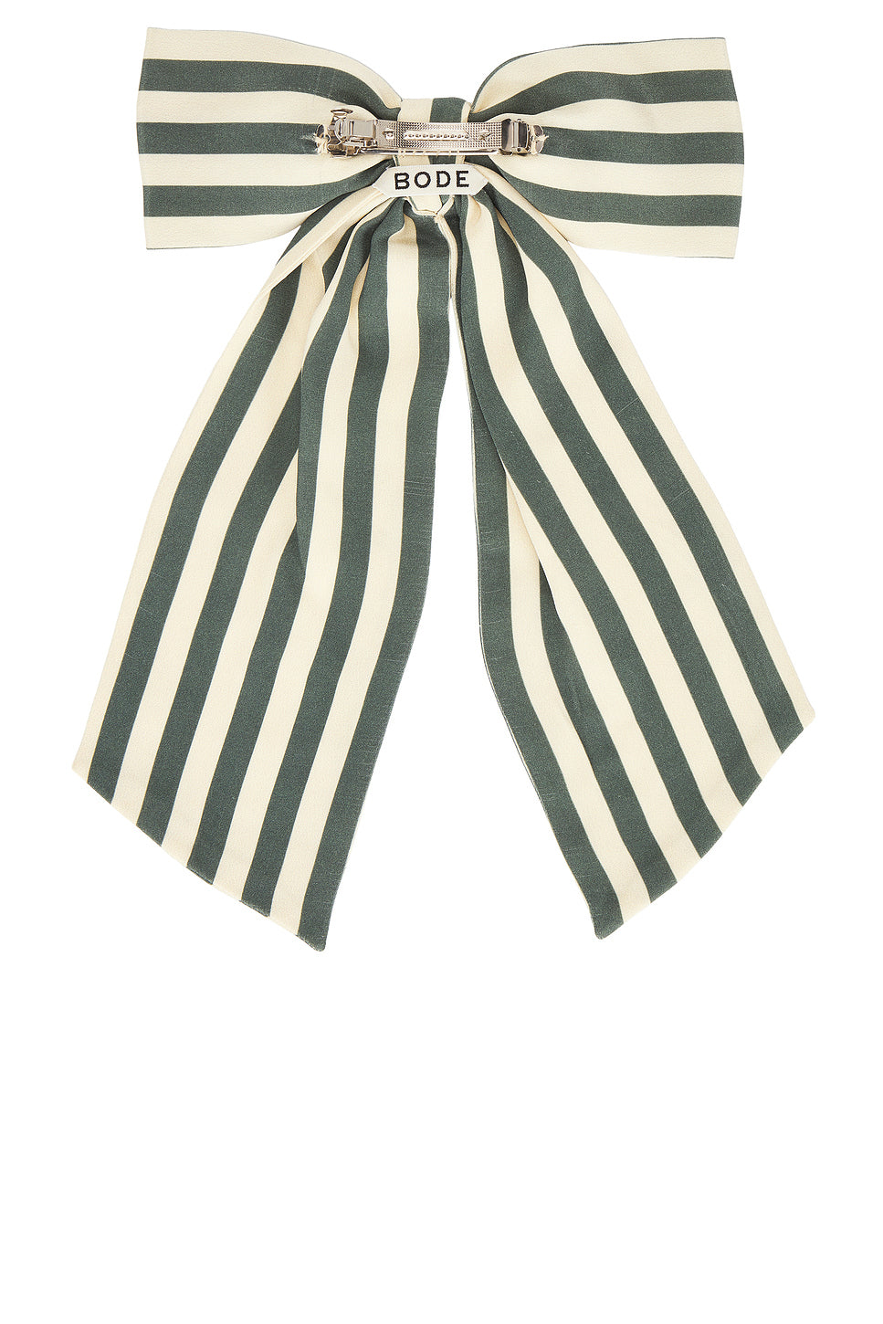 Soda Stripe Bow Barrette