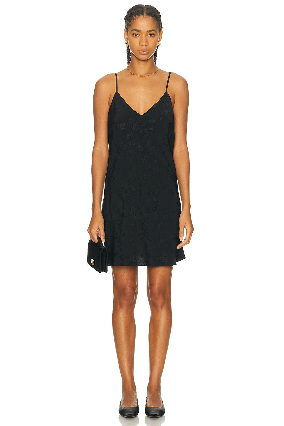 Moonflower Jacquard Short Slip Dress