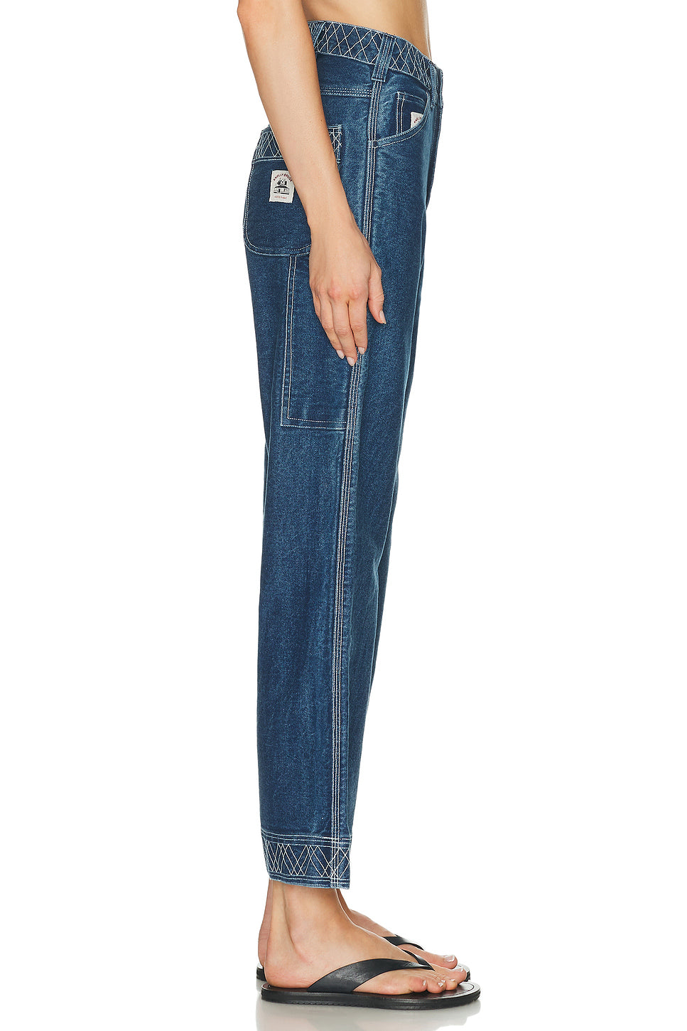 Embroidered Knolly Brook Straight Leg