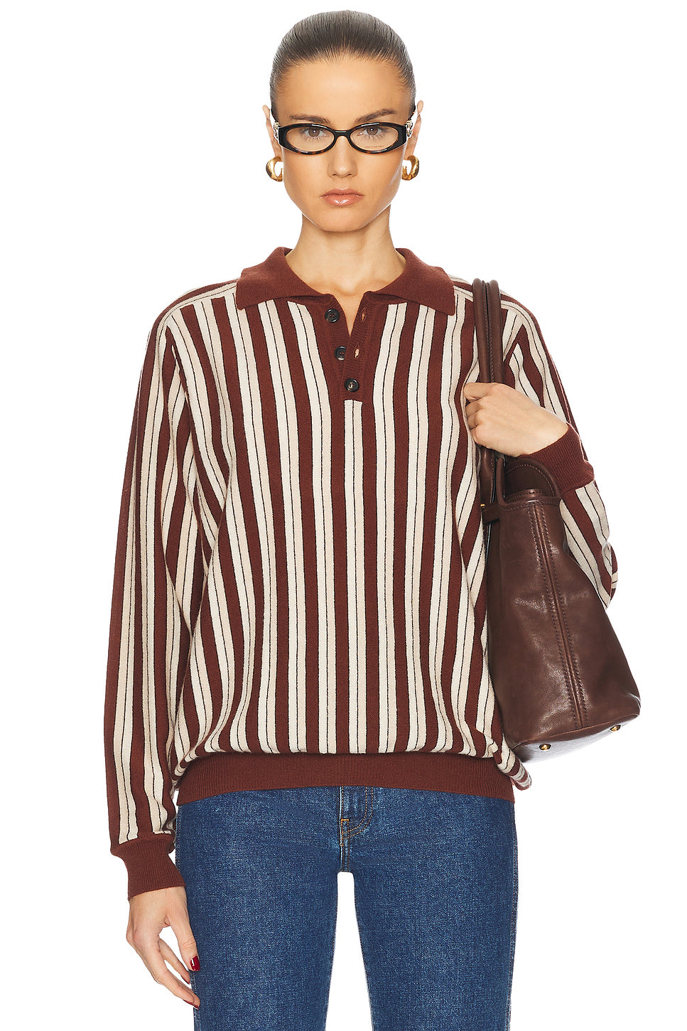 Hogan Stripe Polo Sweater